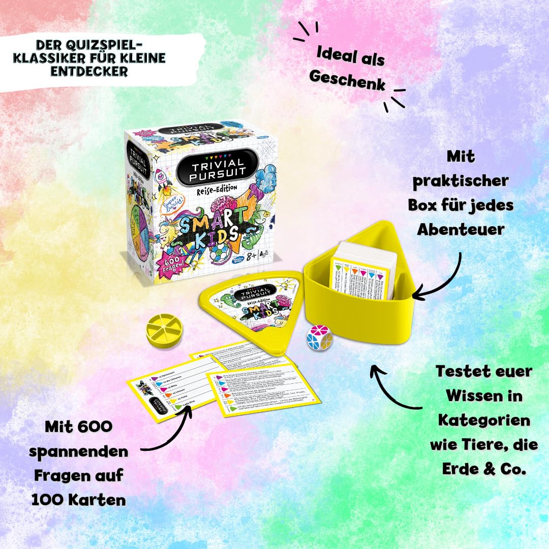 Winning Moves - Trivial Pursuit - Smart Kids - Joc de quiz pentru copii - 8 ani+ - Limba germană