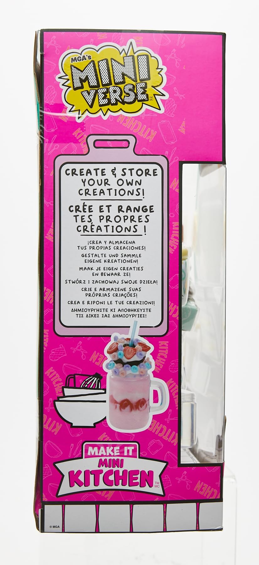 MGA Miniverse - Set de joacă mini bucătărie DIY cu lumină UV, rețetă secretă, jucărie din plastic și mănuși mini pentru cuptor - nu este comestibil - necesită baterii - potrivit pentru copii de la 8 ani.