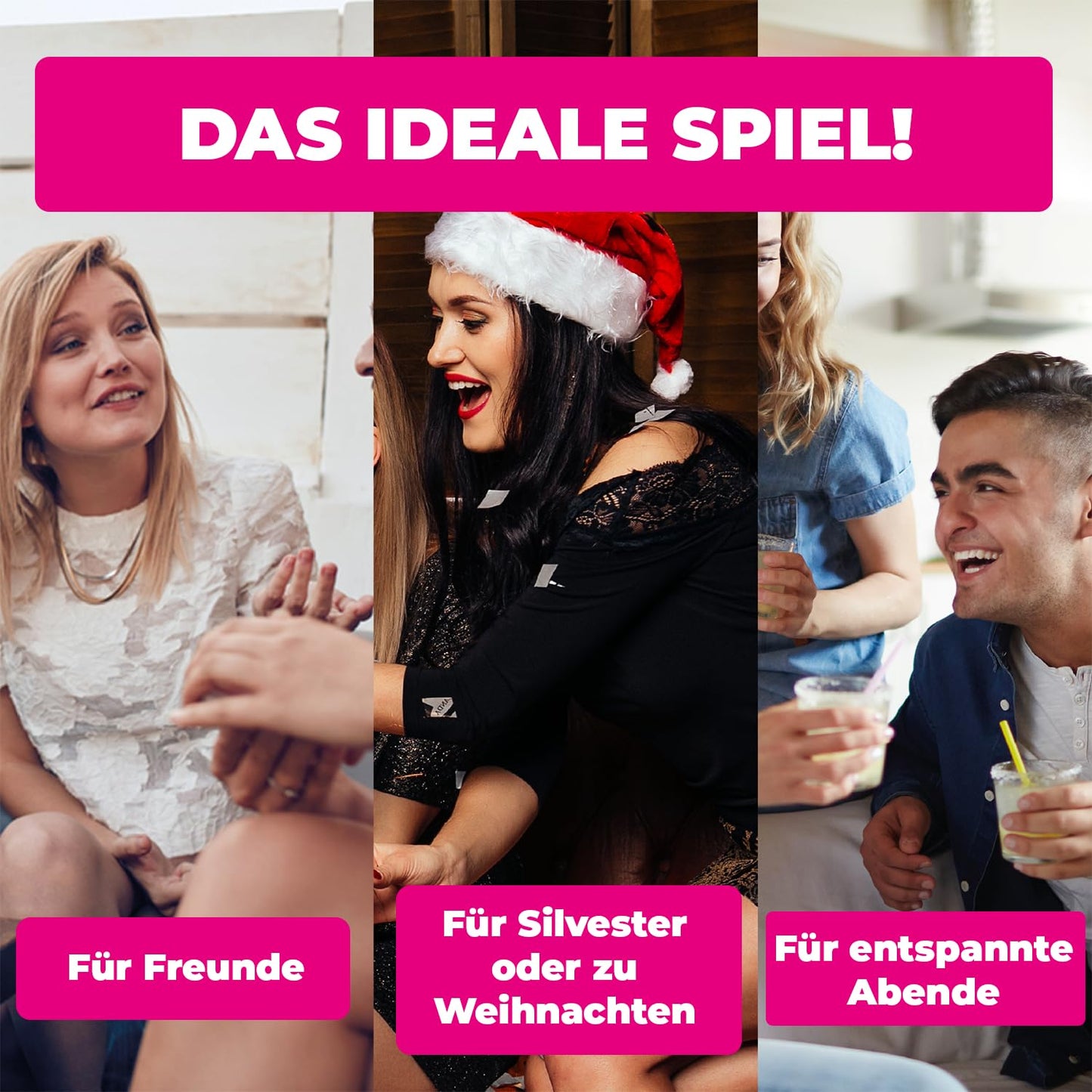 Jocuri de societate pentru adulți - FREUNDSCHAFT PLUS - Proiectat în Germania - Joc de cărți cu 480 de cărți - Jocuri de petrecere pentru adulți - Cadou ideal