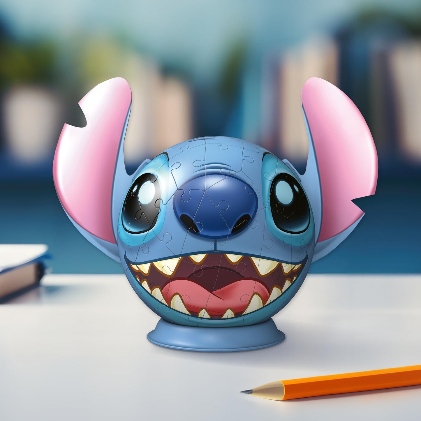 Puzzle 3D Ravensburger 11574 - Puzzle-Ball Stitch cu urechi - pentru fanii Stitch și Disney de la 6 ani, cadouri Stitch, puzzle Stitch