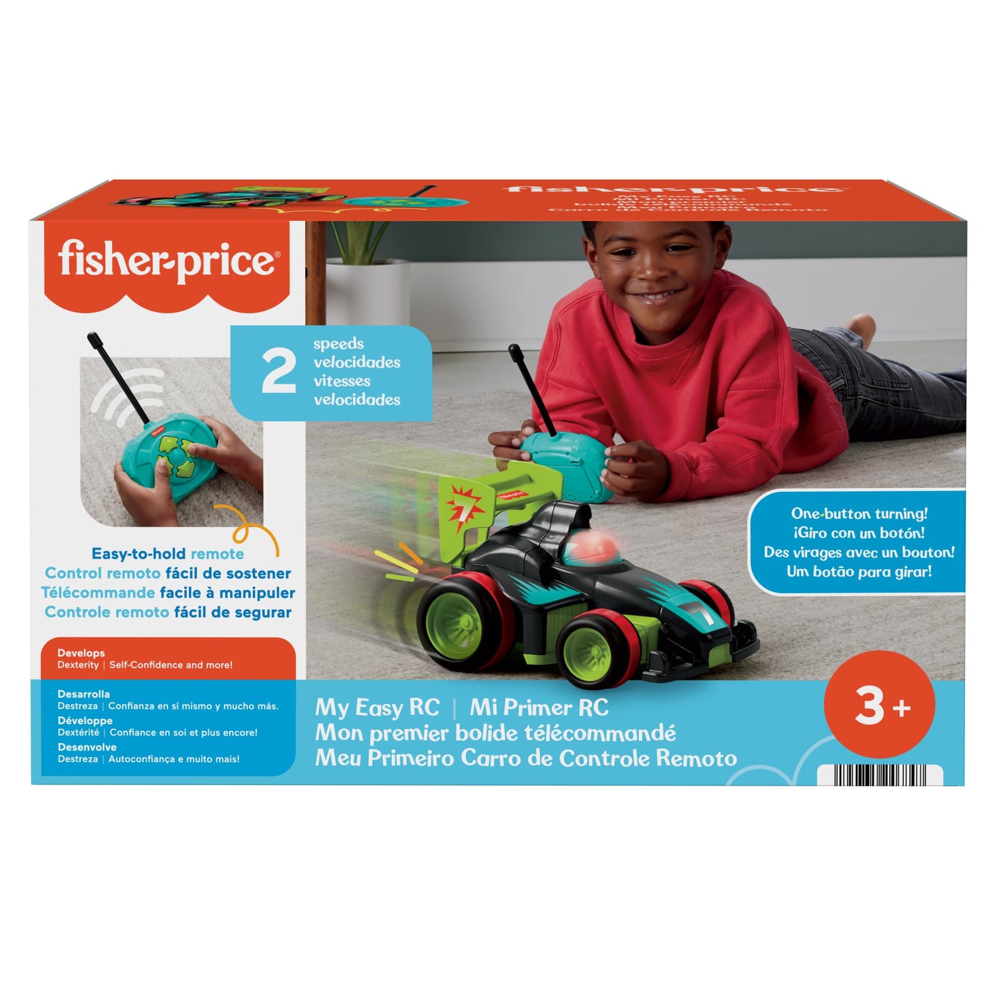 Fisher-Price HYH28 Mașinuță cu telecomandă pentru copii de la 3 ani cu 2 viteze
