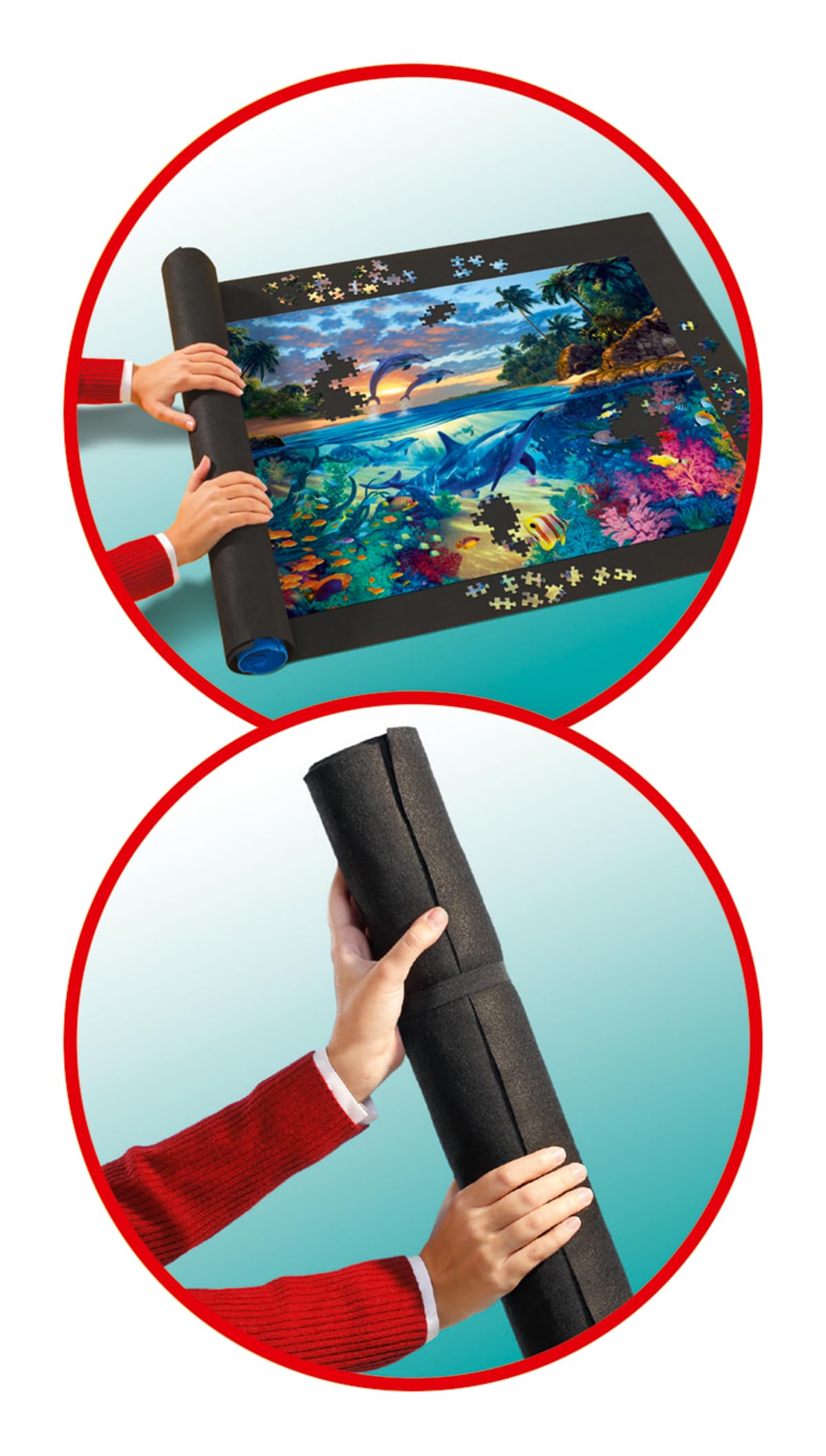 Ravensburger - Tappeto Puzzle 300-1500 Piese | Tappeto Puzzles 110x66cm | Porta Puzzle 1000 Piese