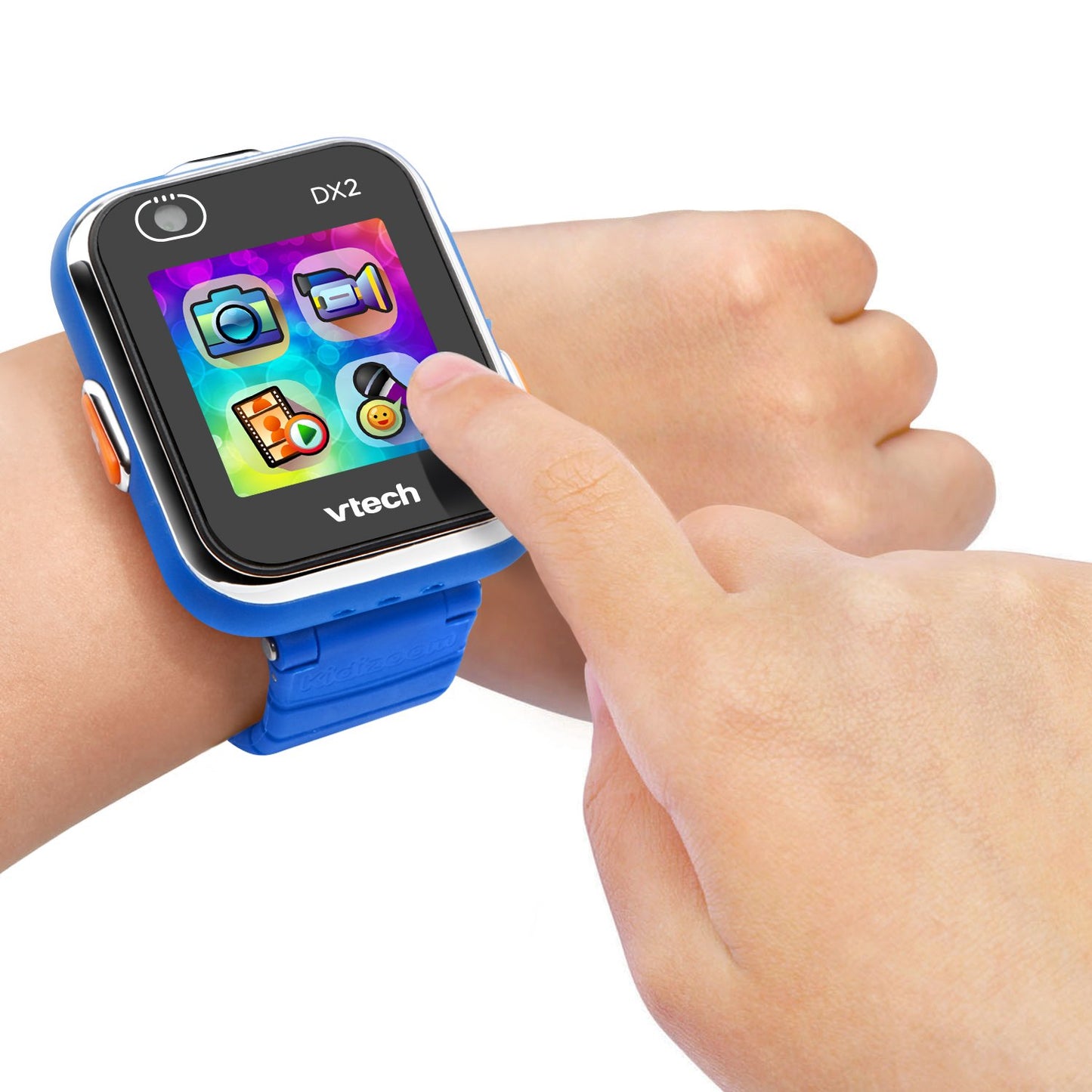 Ceas inteligent VTech KidiZoom DX2 albastru – Ceas pentru copii cu touchscreen, două camere pentru selfie-uri și multe altele – Potrivit pentru copii de 5-12 ani