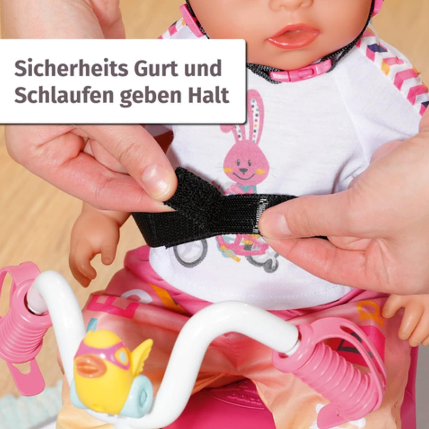 Tricicletă BABY born cu ghidon, tricicletă cu roți funcționale, pentru păpuși de 36 cm și 43 cm, 835456 Zapf Creation, Negru