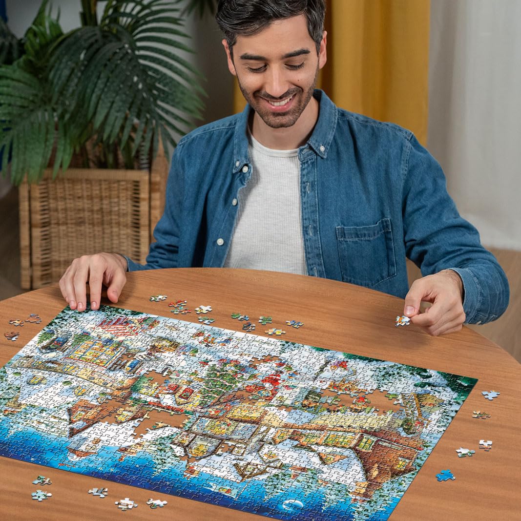 Puzzle Ravensburger 12001271 - Jubilare 50 ani: Satul de Crăciun, Ediție Limitată - Puzzle 1000 piese pentru adulți și copii de la 14 ani, Puzzle de Crăciun