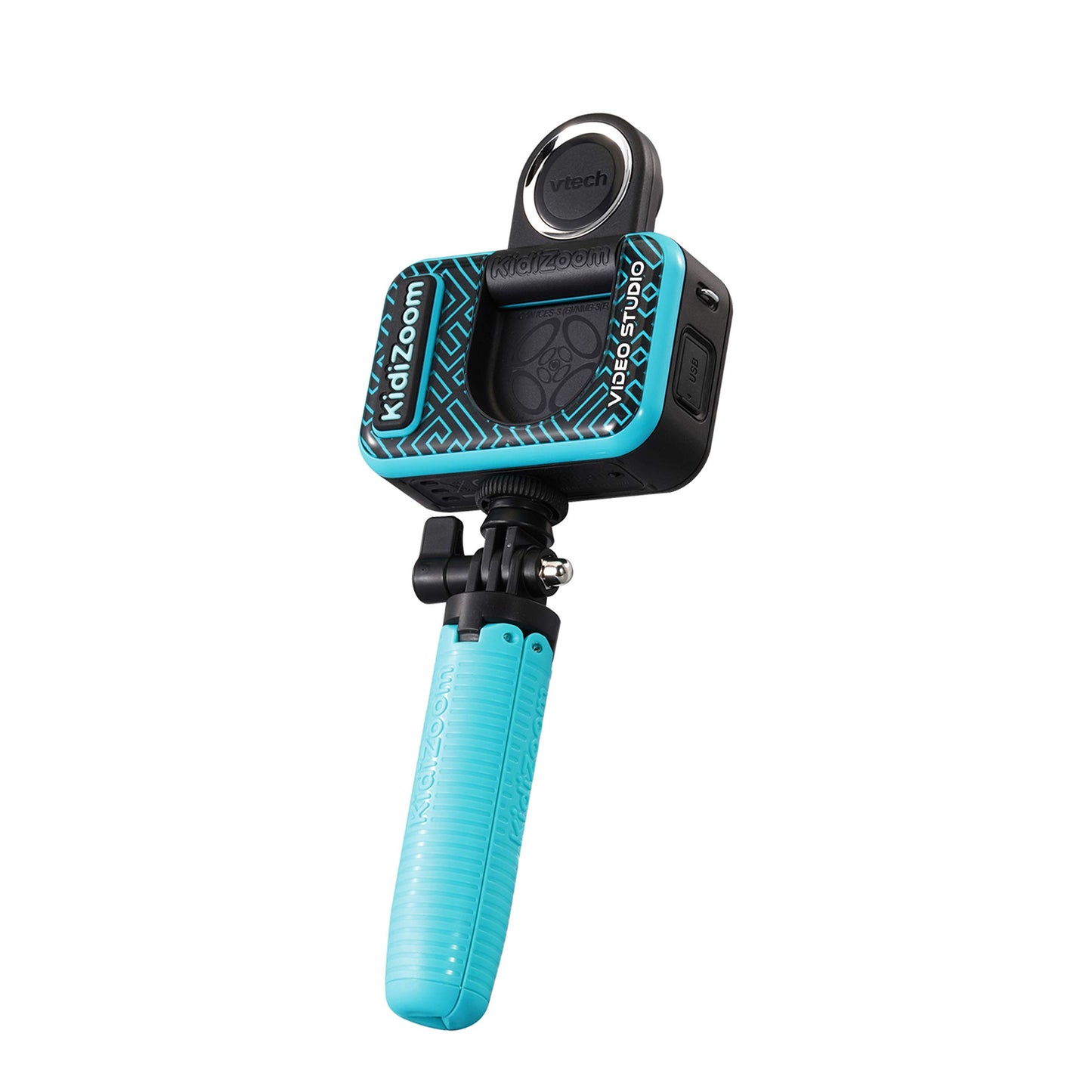 VTech Kidizoom Video Studio HD albastru – Cameră pentru copii cu Greenscreen, stativ, efecte, cameră pentru selfie și multe altele – Pentru copii de 5-12 ani