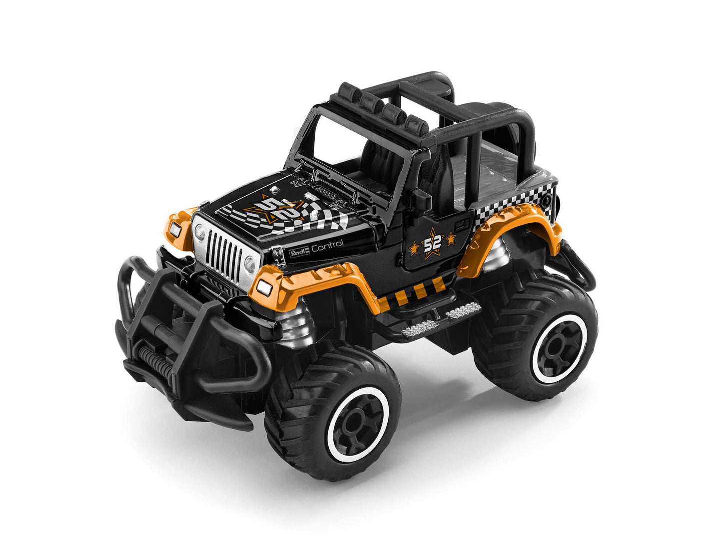 Revell 23492 RC Car SUV Jeep Wrangler Quarter Back, Mașină cu Telecomandă, Negru/Portocaliu, 14 cm
