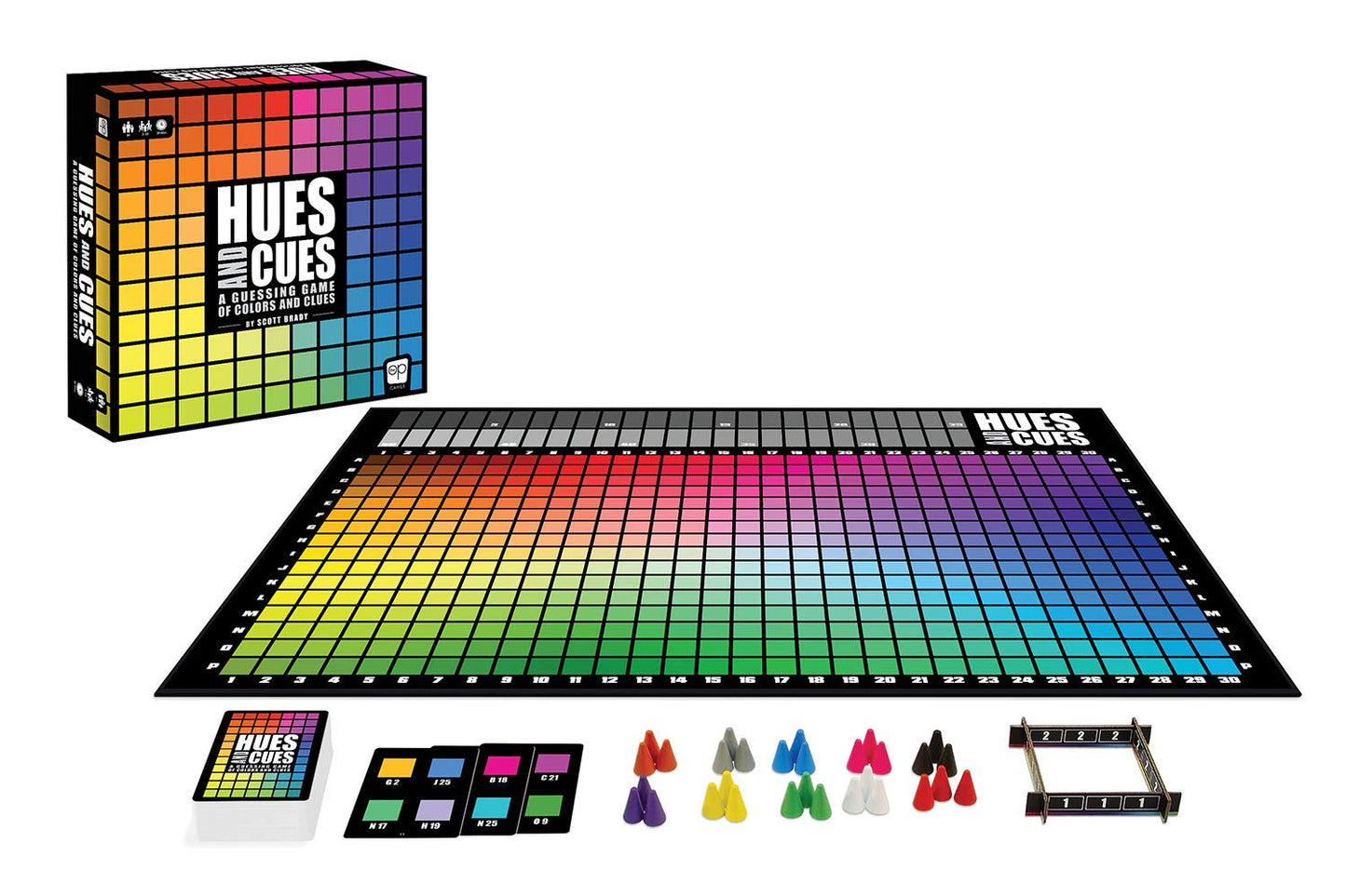 Hues and Cues – Joc de societate pentru seri de familie – Joc de petrecere – The OP Usaopoly – Pentru 3-10 jucători – Versiune în engleză