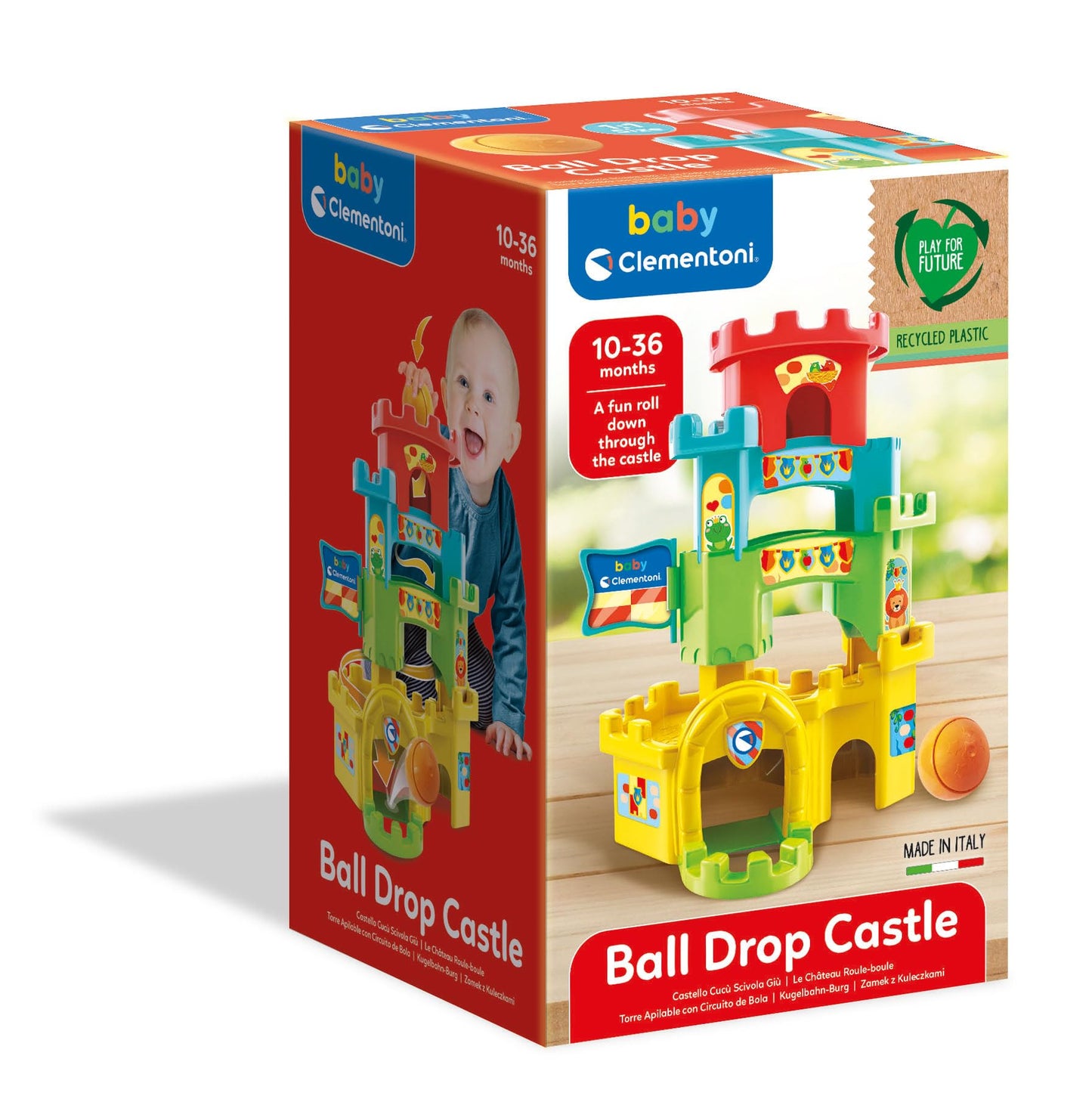 Jucarie interactiva Castel de asamblat cu bile Clementoni Baby Ball Drop Castle