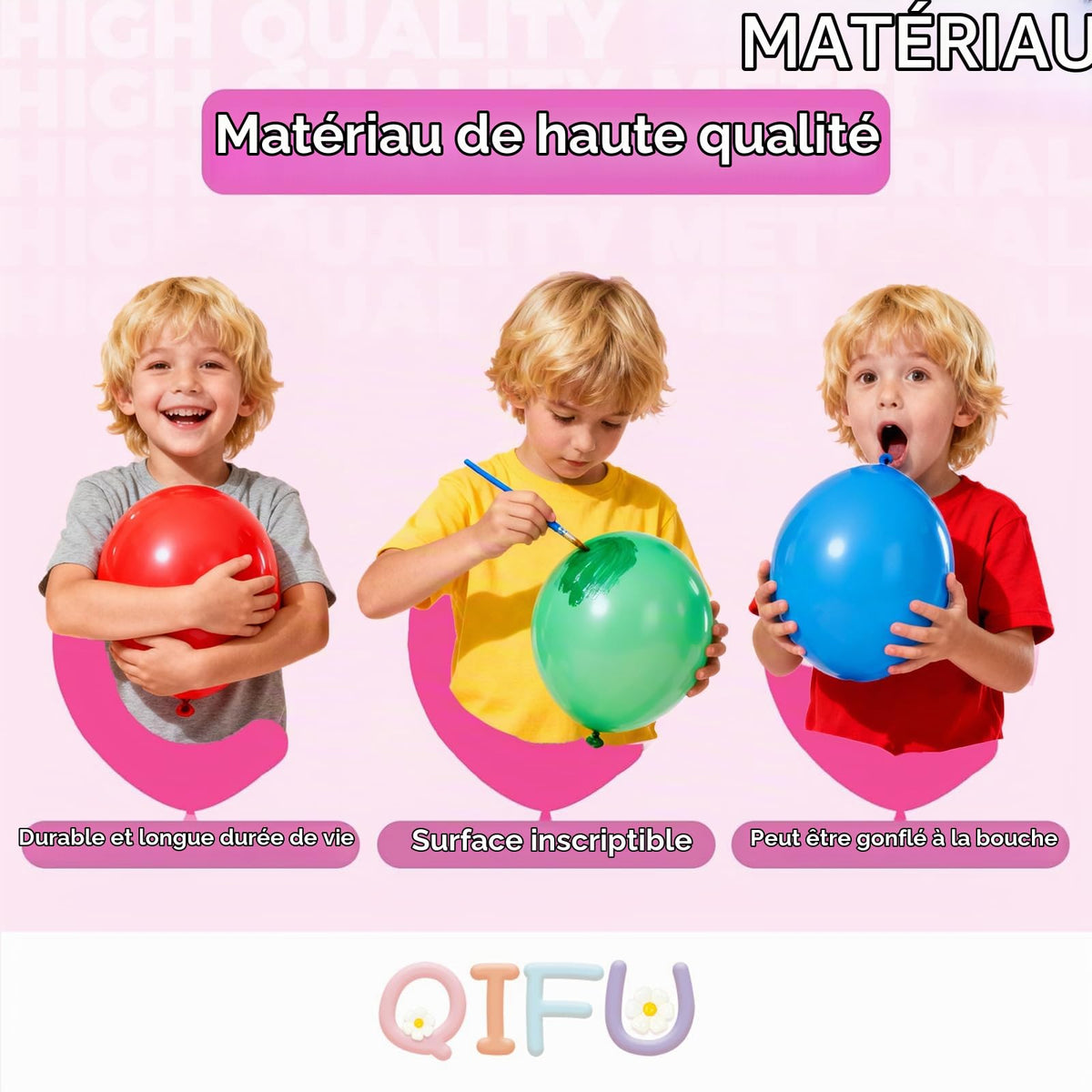 QIFU A7005-50 Set de baloane aniversare 100 piese verde salvie 12 inci