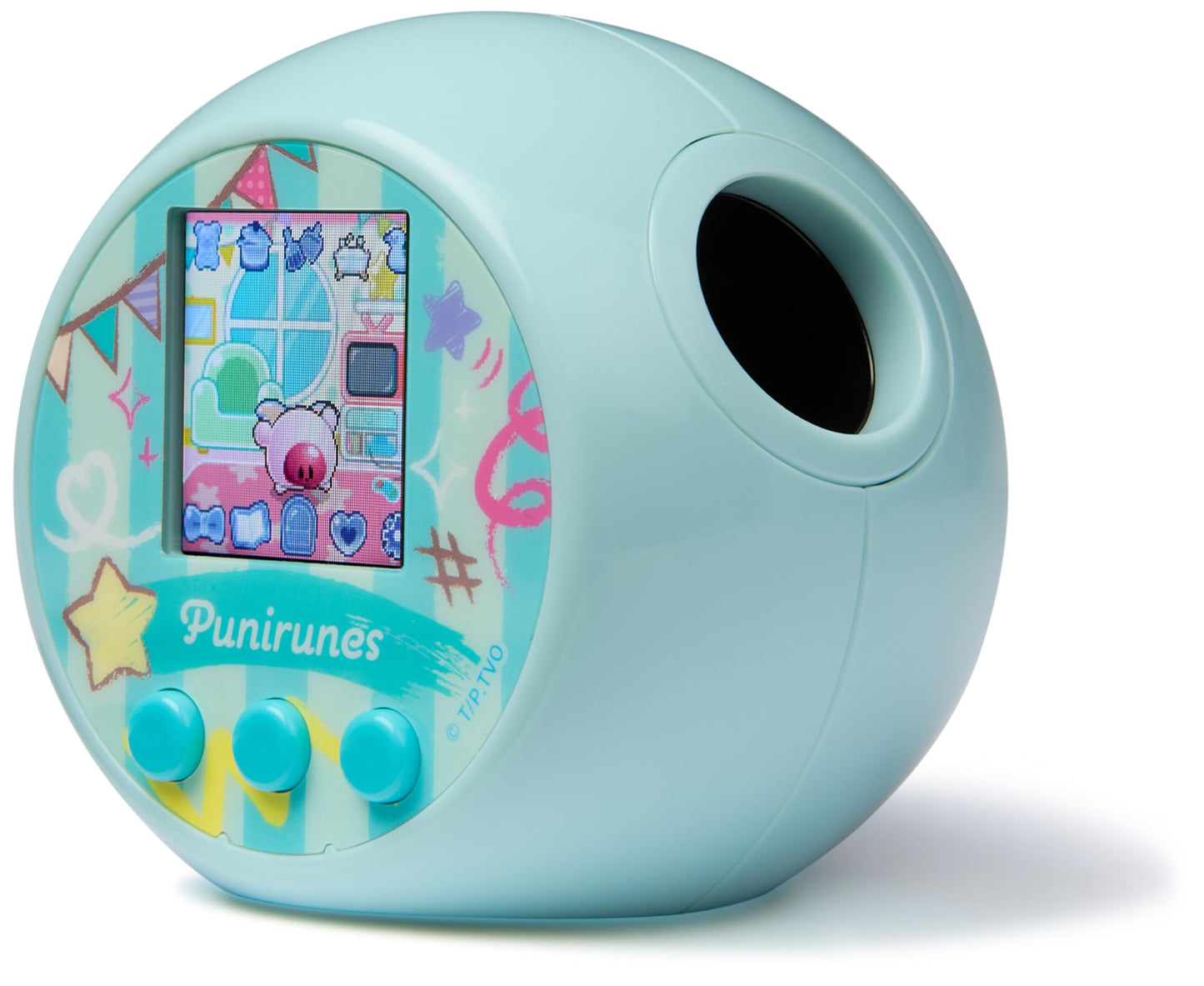 Punirunes - Jucărie digitală interactivă cu display LED și 55 de caractere care reacționează la mișcarea degetului în interiorul cutiei, recomandată de la 5 ani.