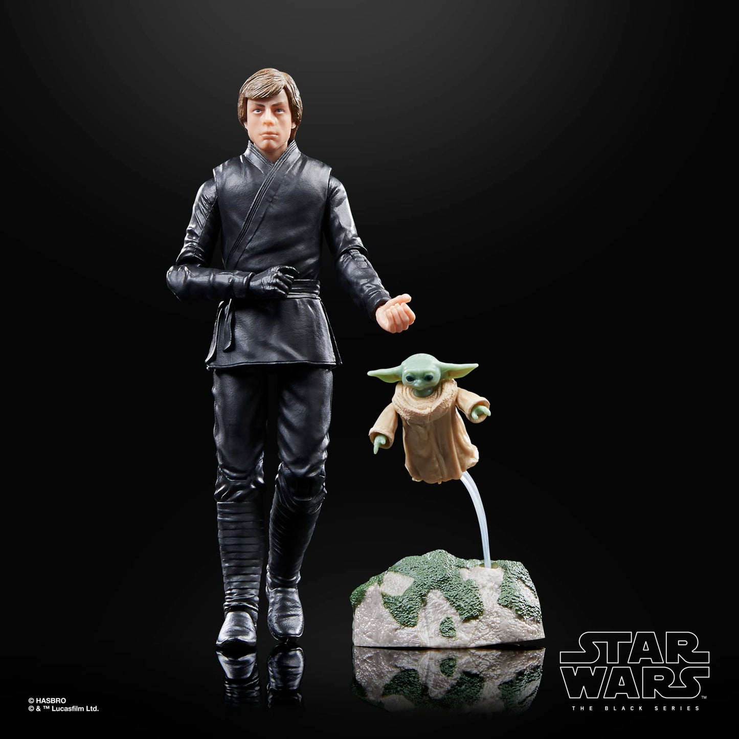 Star Wars The Black Series Figură de Acțiune Luke Skywalker & Grogu, 15 cm, din Star Wars: Cartea lui Boba Fett