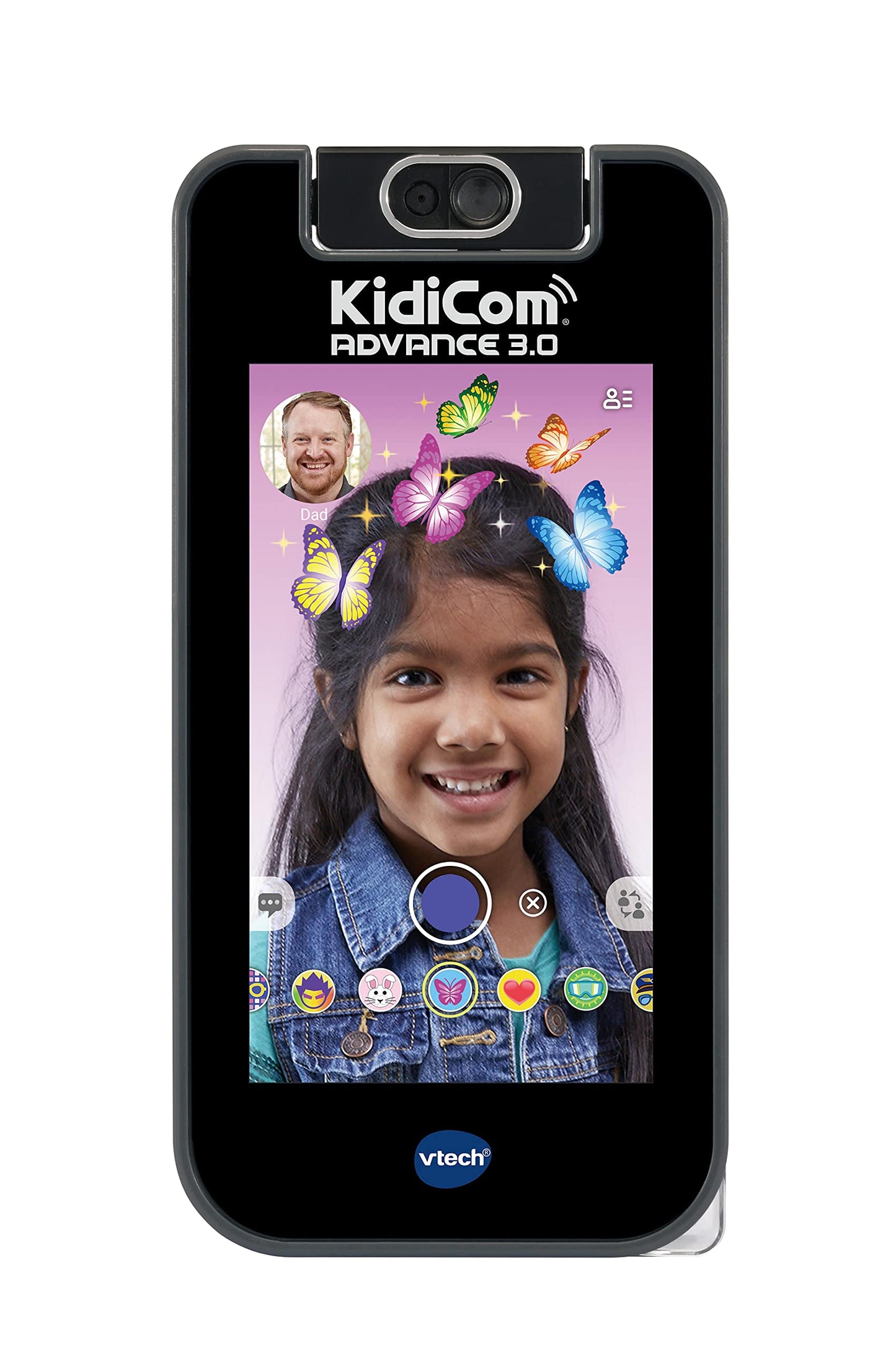 VTech Kidicom Advance 3.0 (Albastru) - Jucărie educativă și dispozitiv de comunicare sigur pentru copii, cu e-book-uri, cameră, aplicații prietenoase, jocuri și multe altele, potrivit pentru băieți și fete 4-7 ani.