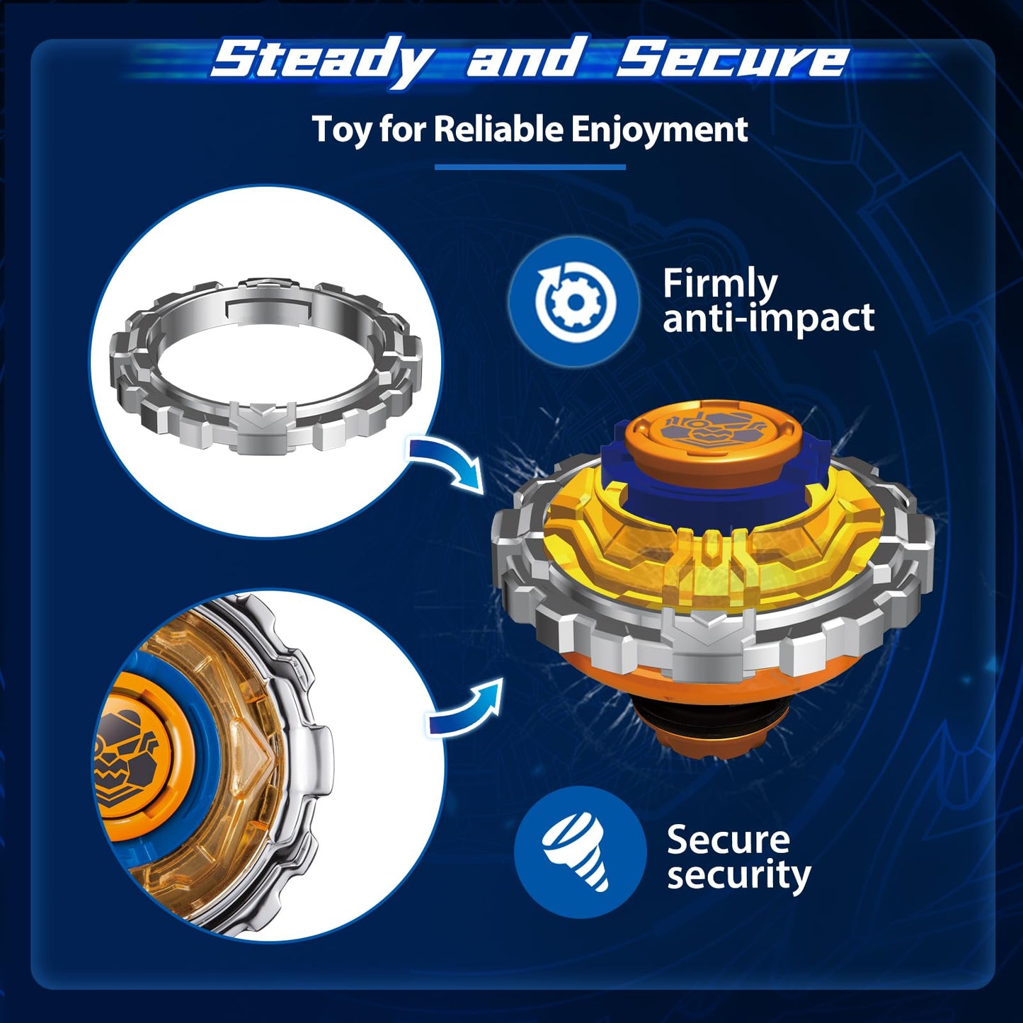 Spiner INFINITY NADO pentru copii, jucărie din metal, Battle Tops cu launcher, spinning tops pentru băieți de 5-12 ani, serie standard Delver Mecha