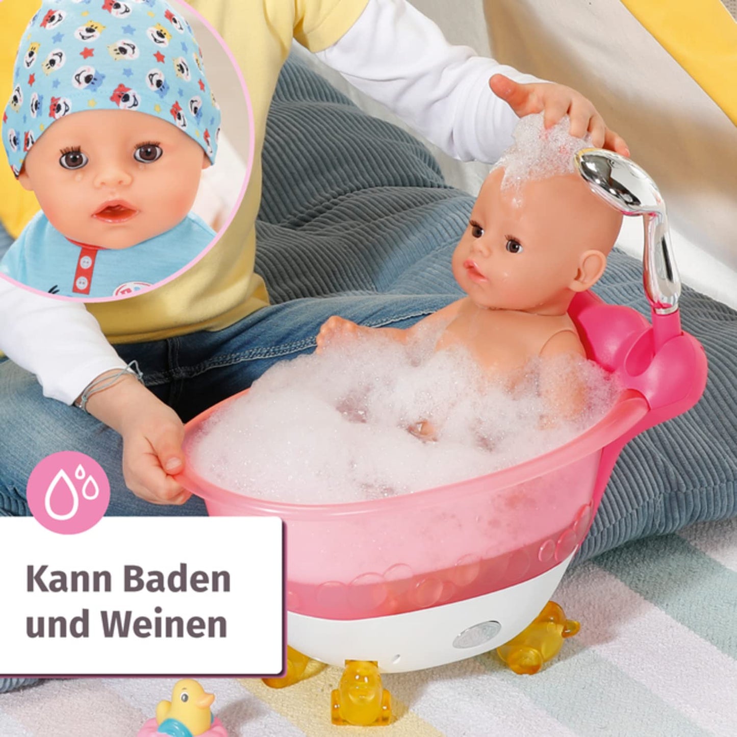 Baby Born Bebelus Magic Boy, păpușă cu 10 funcții pentru copii de la 3 ani, funcționează fără baterii, 43 cm înălțime, 827963 Zapf Creation