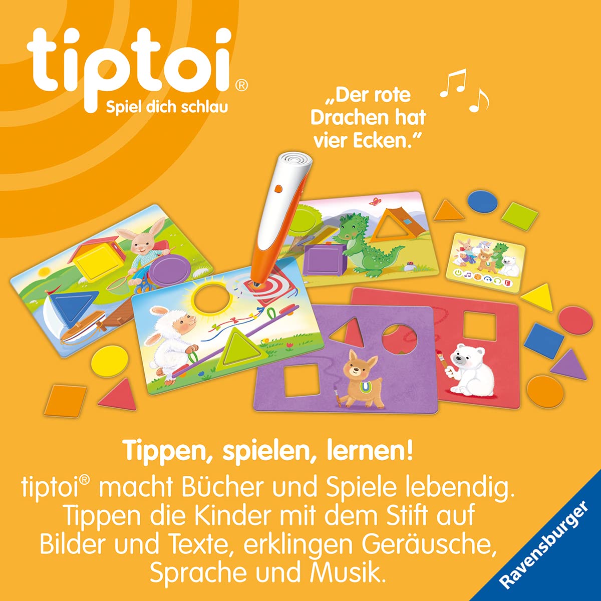Ravensburger tiptoi Spiel 00168 - Culorile și Formele Mele, Joc educativ pentru copii de la 2 ani