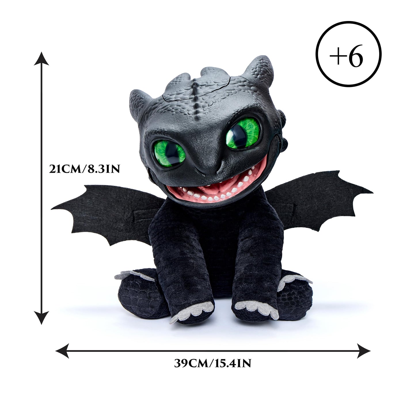 Famosa Toothless Marionetă electronică 30 cm, 6+ ani