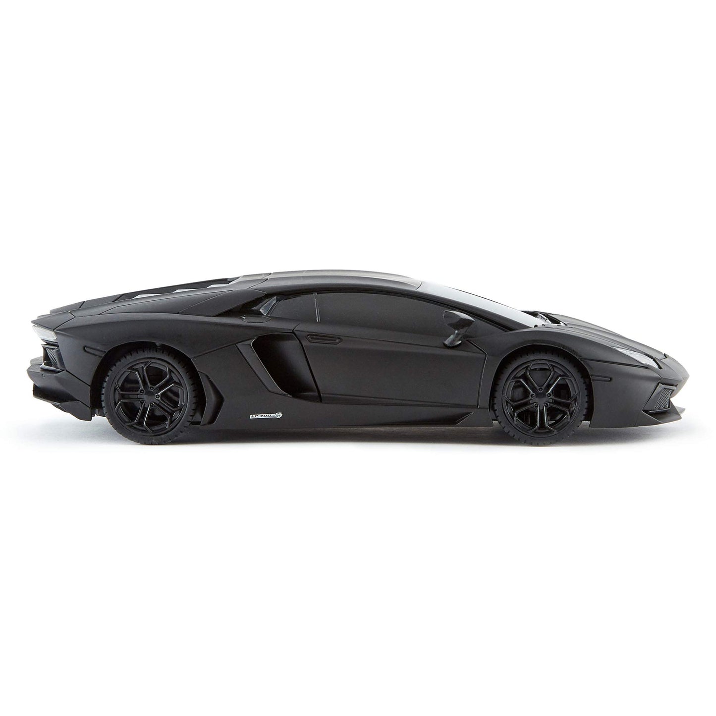 Mașină RC CMJ Lamborghini Aventador cu faruri funcționale, control de la distanță, scară 1:24, 2,4 GHz, jucărie excelentă (Negru)