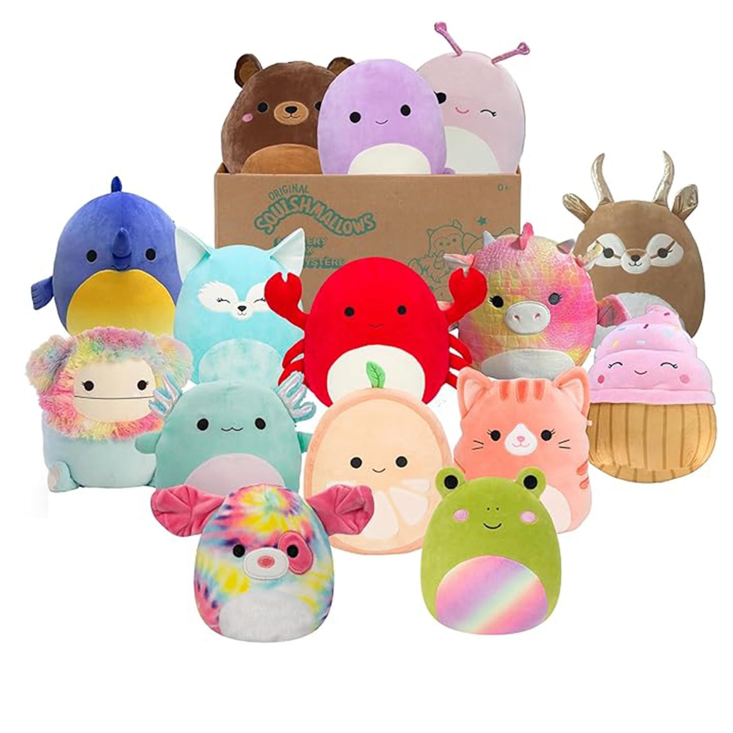 Squishmallows SQCR04665 - Cutie Misterioasă, conține 3x Squishmallows surpriză de 20cm, oficial Jazwares Pluș