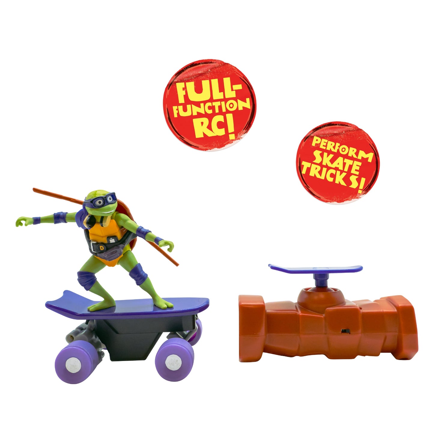 Testoasele Ninja Adolescente Mutante TMNT | Donatello Testoasa Ninja Mutant Mayhem cu Telecomandă Half Pipe |Jucării și Cadouri pentru Copii de 5+ Ani