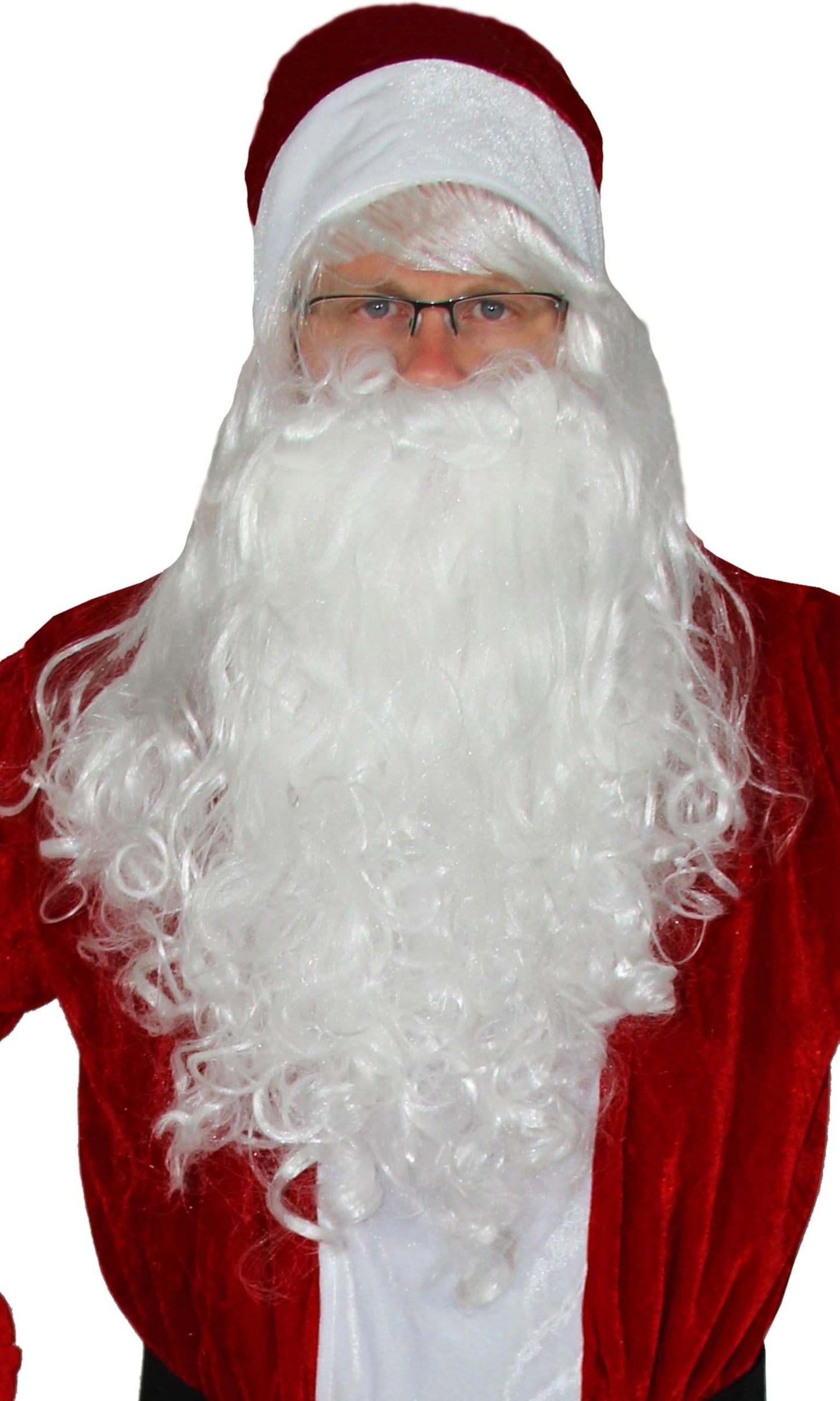 Costum Premium de Moș Crăciun Foxxeo, 6 piese, cu mantie pentru bărbați - M-XXXXL, mărime: L