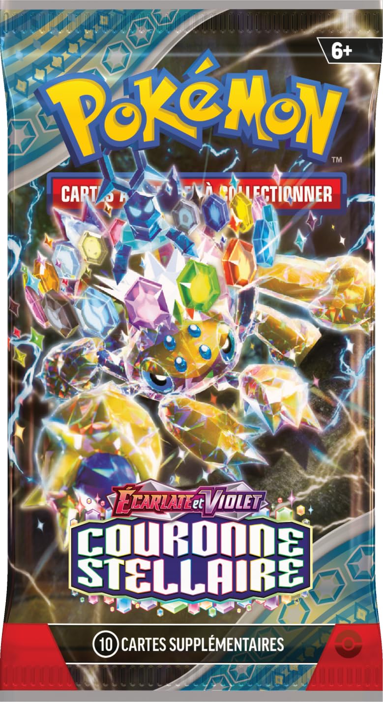 Pokémon - Booster - Ecarlate și Violet - Coroana Stelară (EV07) - Model aleator - Jocuri de Cărți - Versiune în limba română