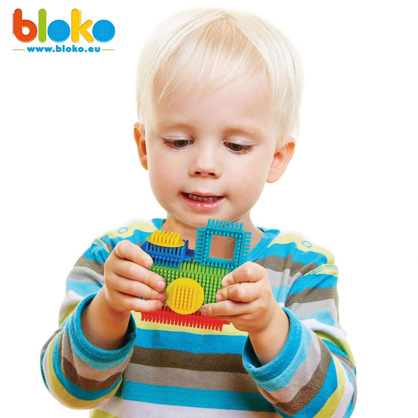 BLOKO | Casa lui T'choupi | 60 Piese de construcție și 2 Figurine 3D | Creativitate | Forme și construcții variate | Design Franța | Cadou pentru copii de la 1 an | 503741