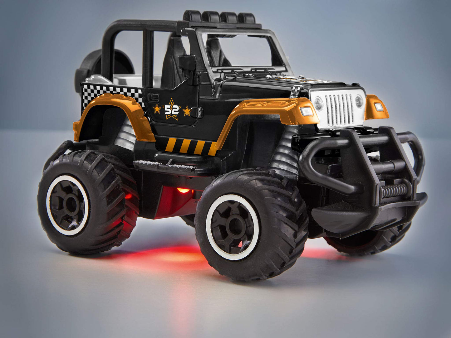 Revell 23492 RC Car SUV Jeep Wrangler Quarter Back, Mașină cu Telecomandă, Negru/Portocaliu, 14 cm