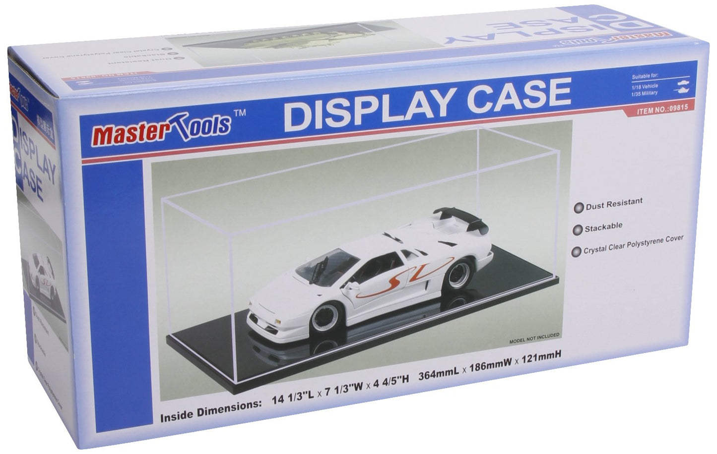 Vitrină Master Tools 09815 Transparent Display Case, 364 x 186 x 121 mm, Multicolor, TSM-9815