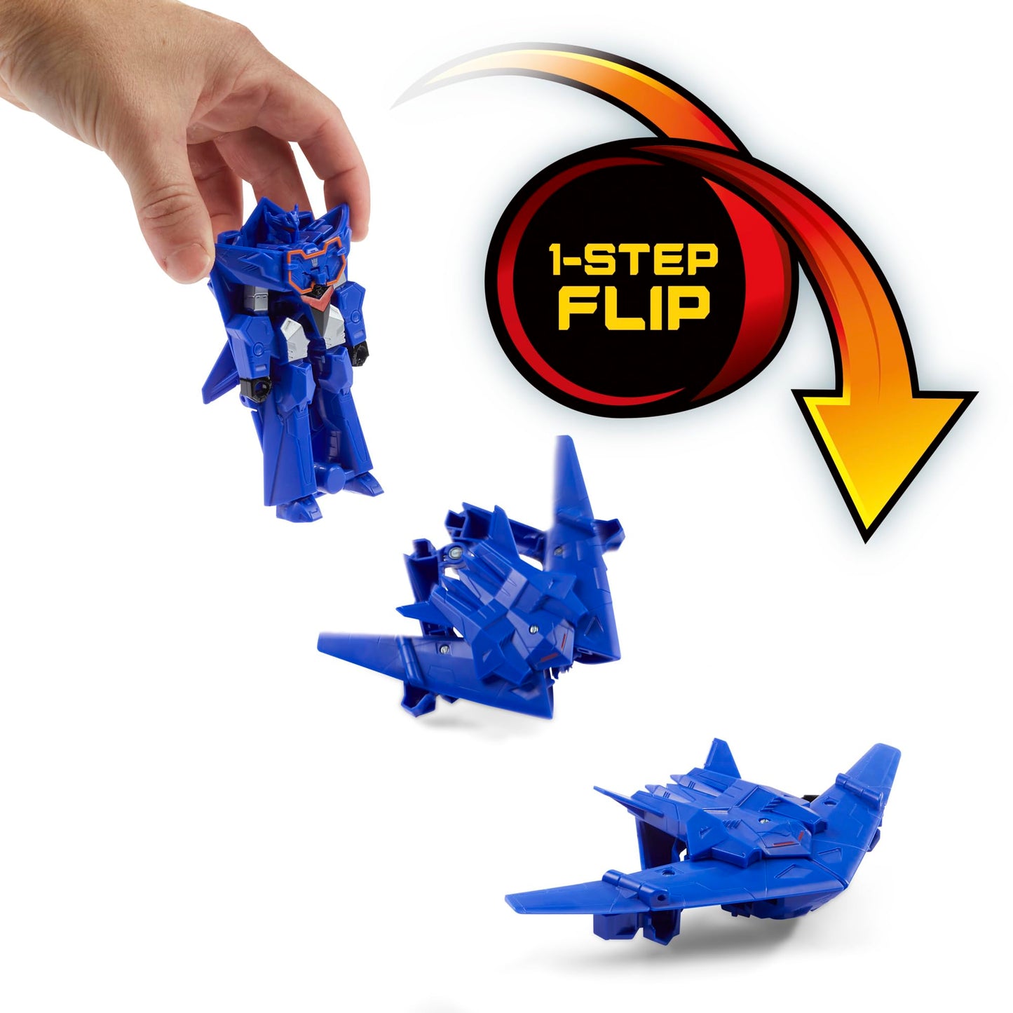 Transformers Jucărie EarthSpark 1-Step Flip Changer Soundwave Figură de Acțiune (10 cm), Jucărie Robot pentru Copii de la 6 Ani
