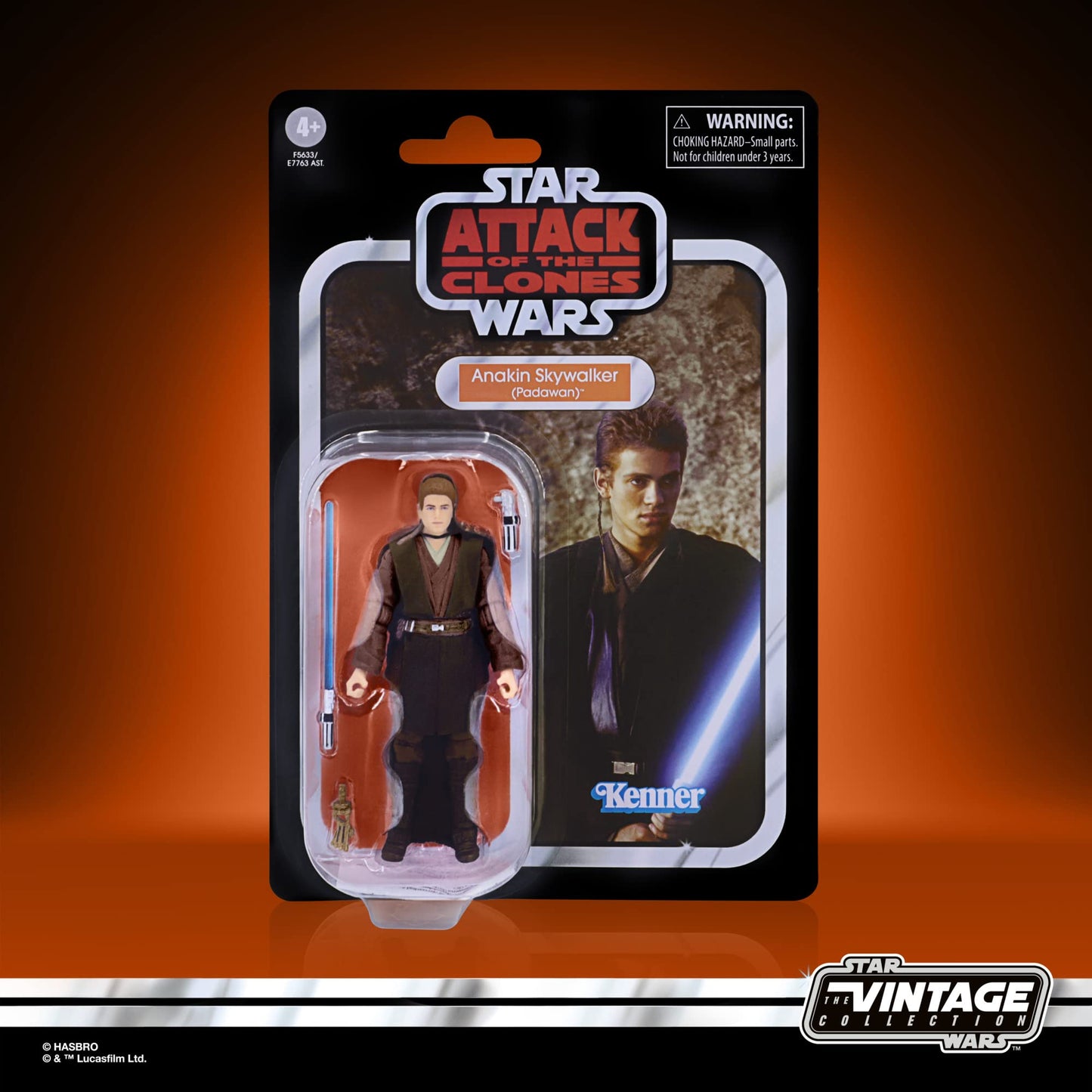 Star Wars Colecția Vintage - Jucărie Anakin Skywalker (Padawan) la Scara de 9,5 cm Atacul Clonelor - Figură