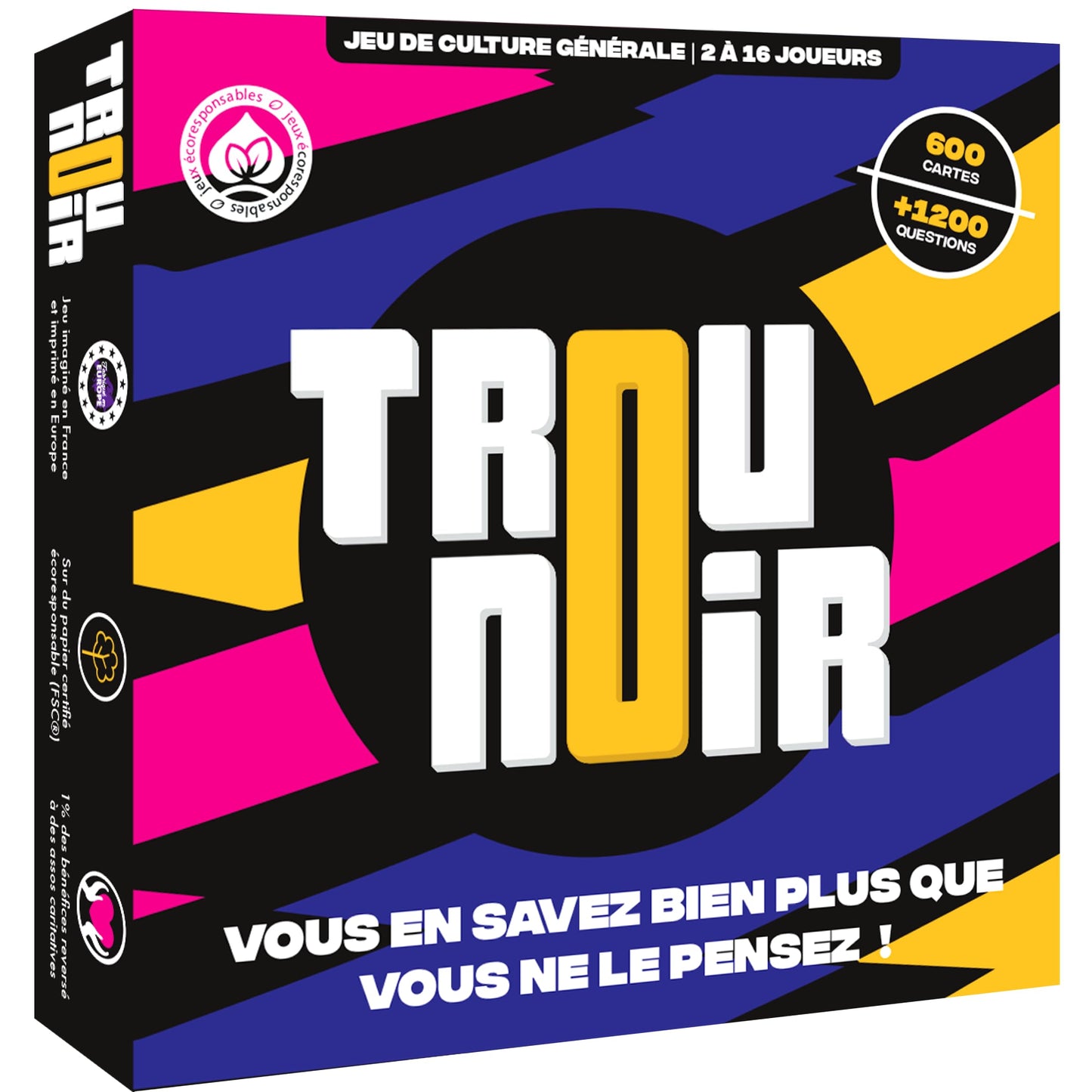 Trou Noir - Joc de Societate - Joc de Ambianță - Quiz de Cultură Generală pentru Prieteni sau Familie - Joc de Cărți - Joc de Societate pentru Adulți - De la 14 Ani