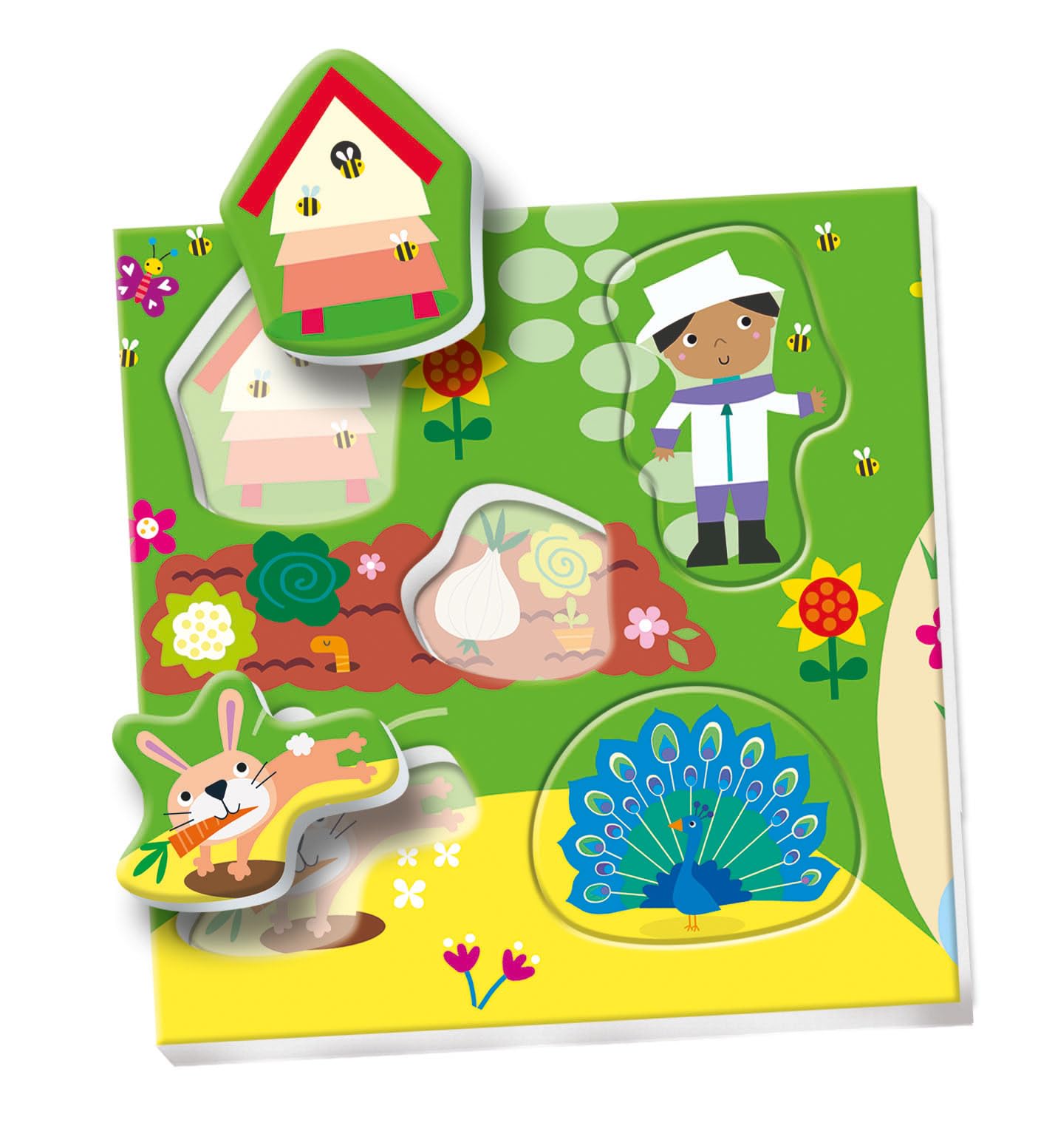 Clementoni Sapientino Montessori - Ferma Mea, Joc educativ cu animale puzzle pentru copii 2-4 ani, Dezvoltarea limbajului și abilităților tactile, Fabricat în Italia, cod 16856
