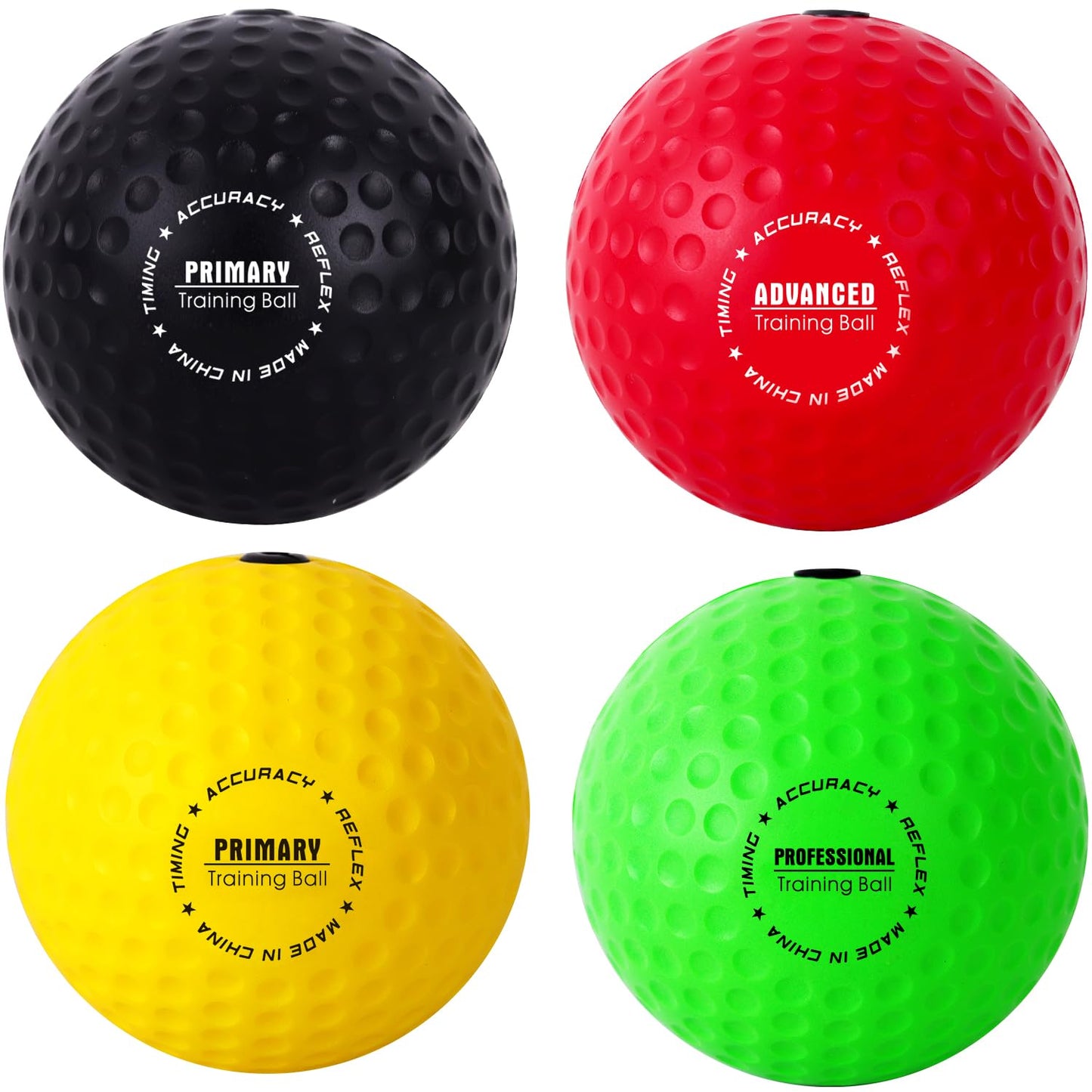 YMX BOXING Reflexball - 4 mingi + 2 benzi de cap, ideal pentru antrenamentul reflexelor, reacției și coordonării ochi-mână