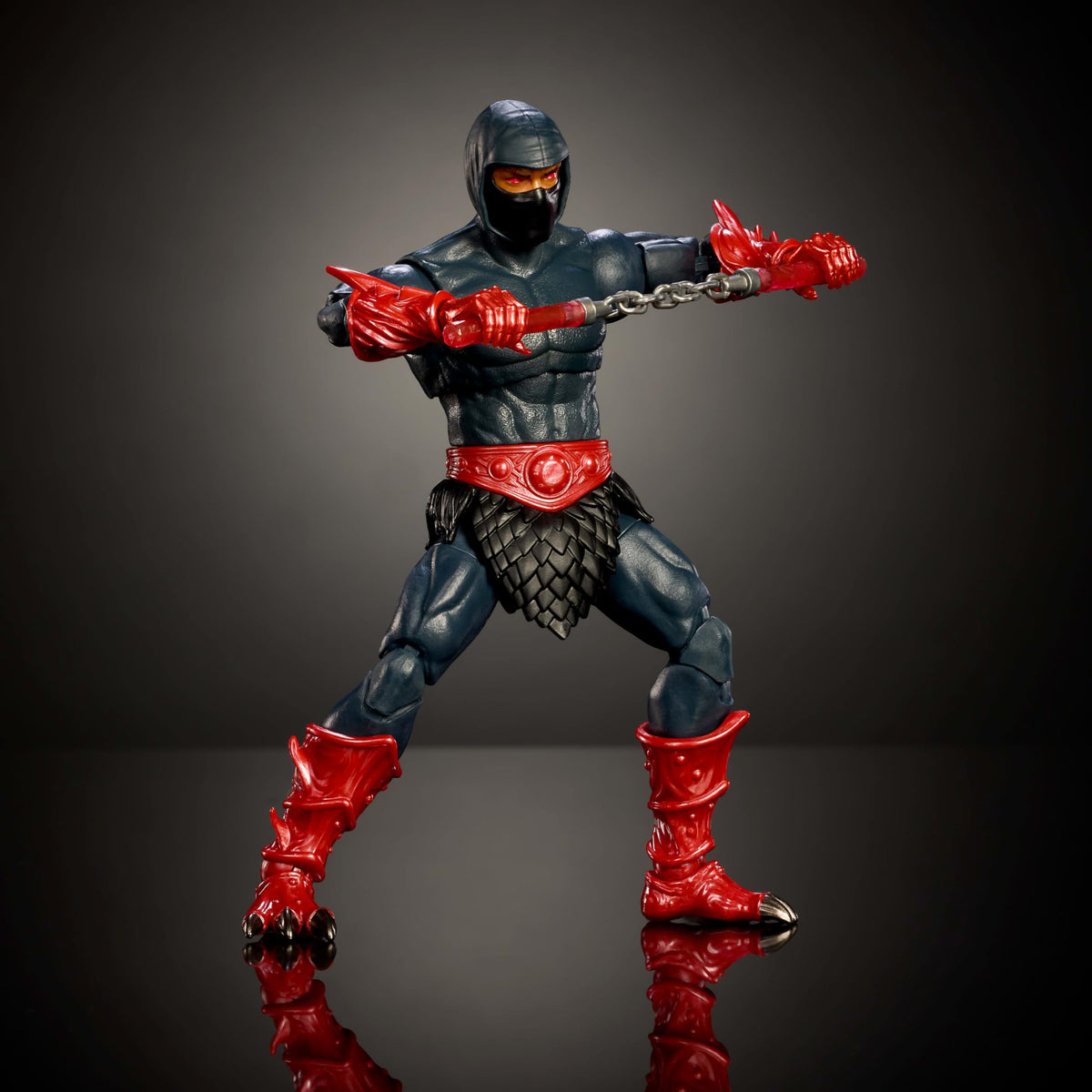 Masters of the Universe Masterverse Ninjor Figurină de acțiune 30 puncte de mișcare 18 cm, design deluxe, armură și accesorii arme, de la 6 ani