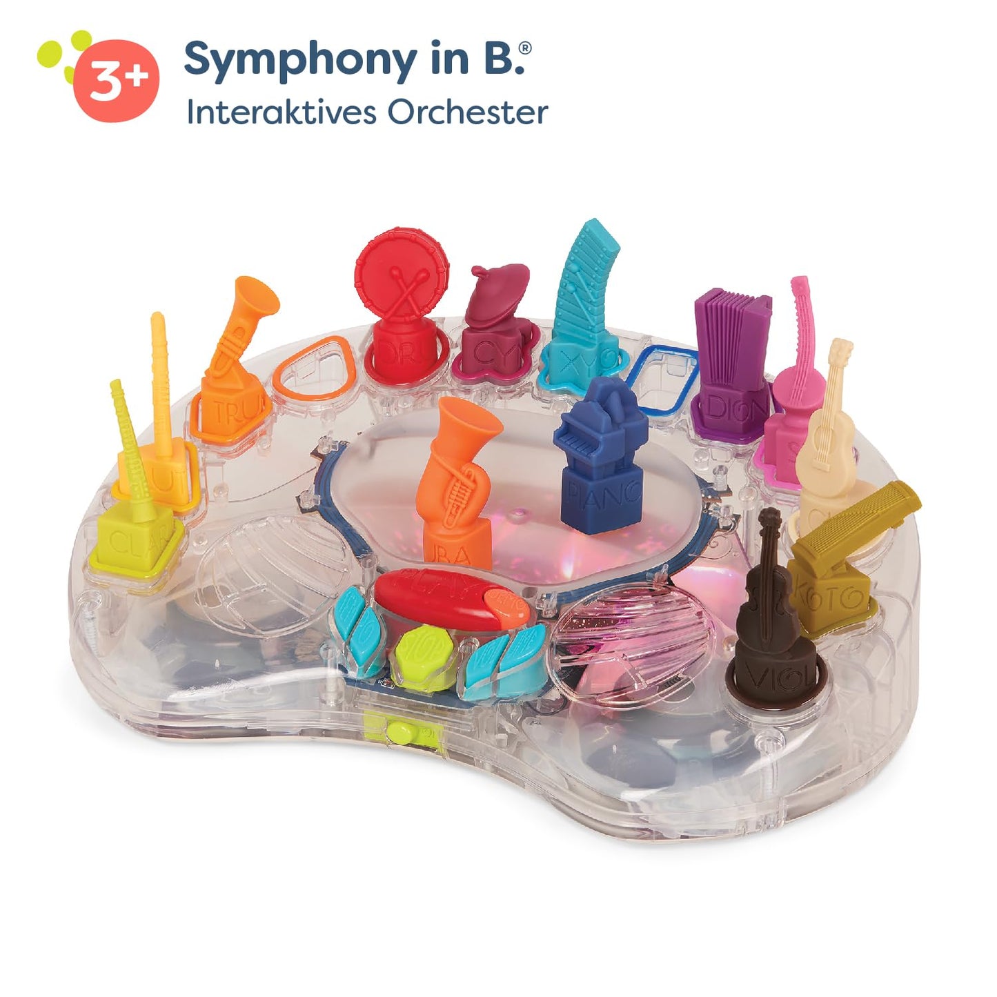 B. toys – B. Symphony Orchestră Muzicală pentru Copii – 13 Instrumente Muzicale pentru Muzică Clasică pentru Bebeluși și Copii – Jucărie Interactivă cu Orchestră, Lumini și 15 Melodii