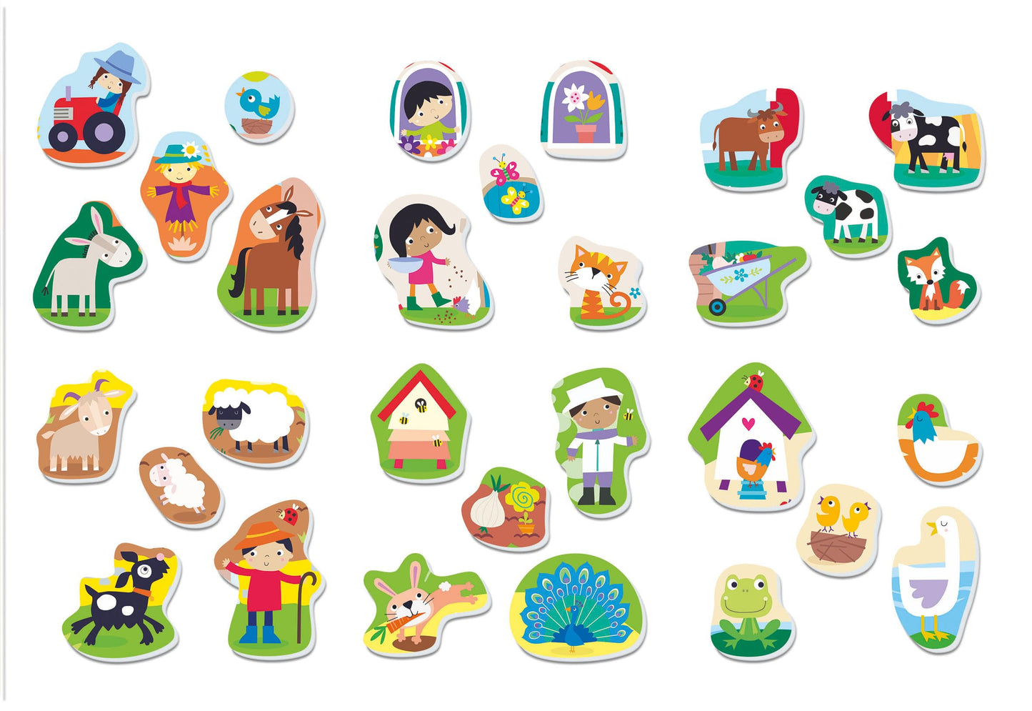 Clementoni Sapientino Montessori - Ferma Mea, Joc educativ cu animale puzzle pentru copii 2-4 ani, Dezvoltarea limbajului și abilităților tactile, Fabricat în Italia, cod 16856