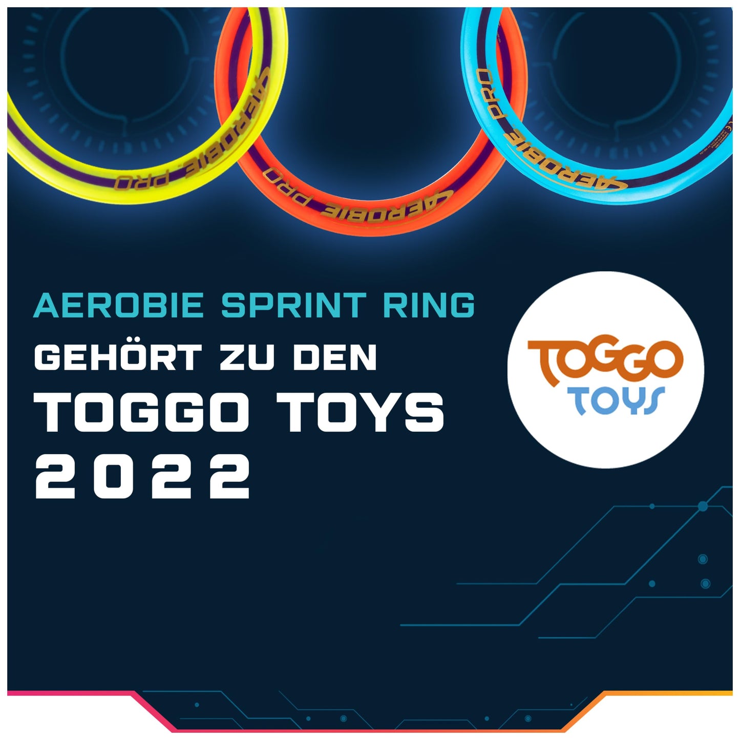 Aerobie Sprint - inel zburător de 25,4 cm diametru, portocaliu Frisbee