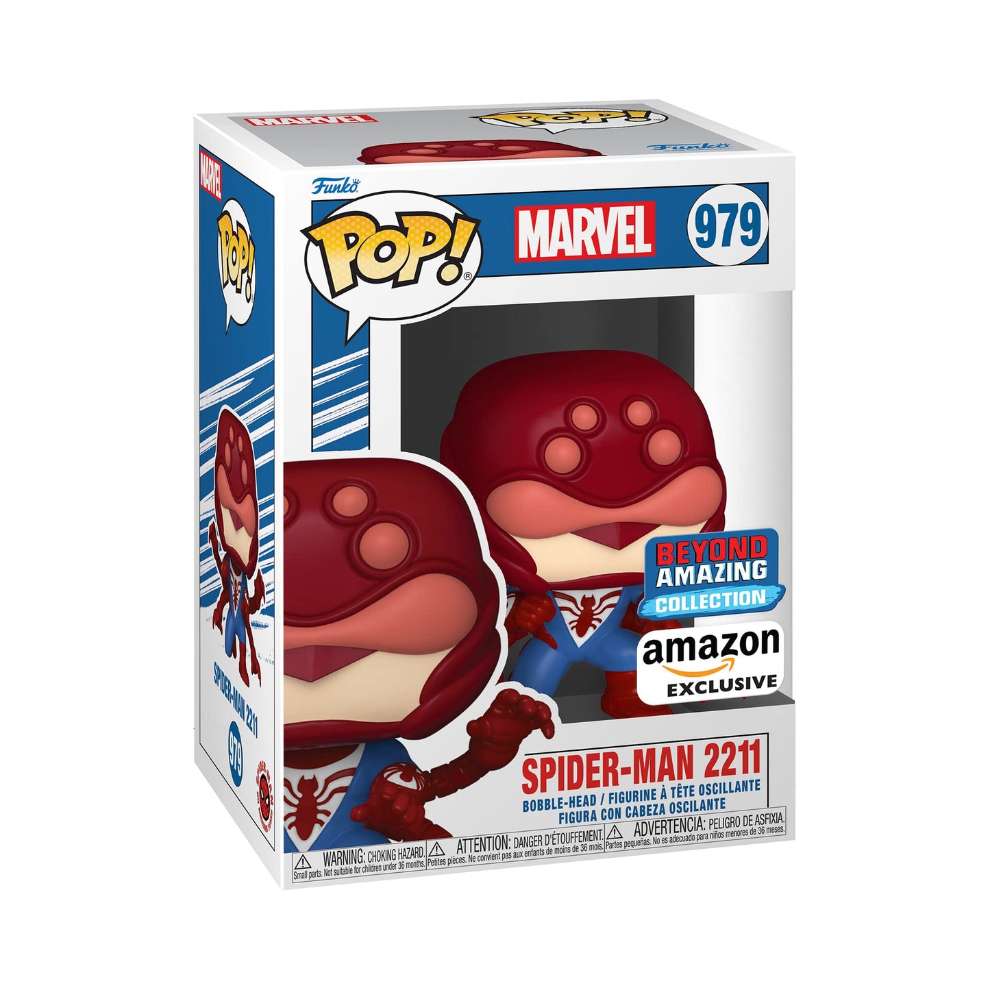 Funko Pop! Marvel: Anul Păianjen - Spiderman 2211 - Figurina din Vinyl 979 - Exclusiv Amazon - Cadou - Produse Oficiale - Jucărie pentru copii și adulți