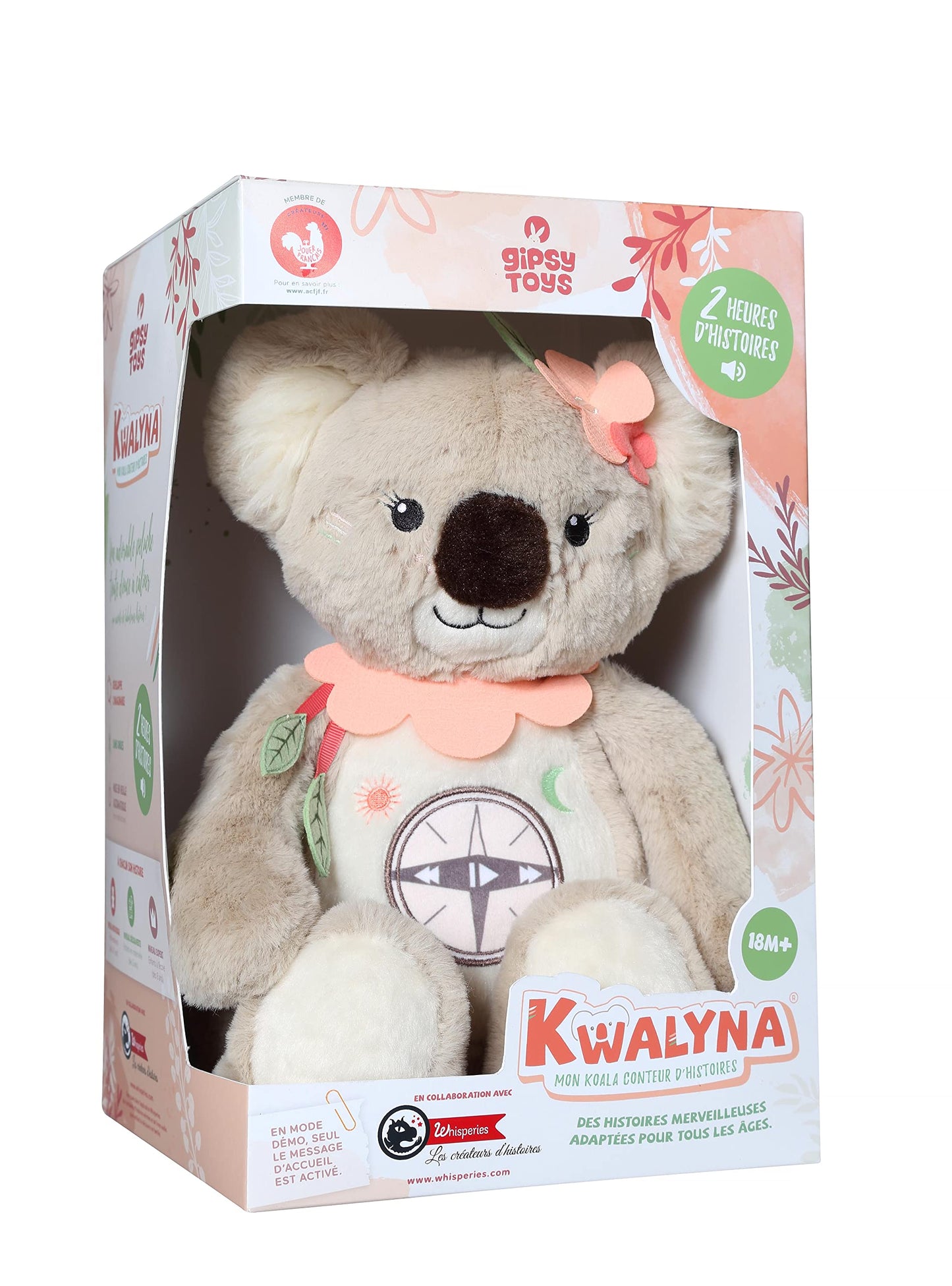JUCĂRII GIPSY - KWALYNA, koala povestitor - Jucărie de pluș cu funcții pentru copii - 056244