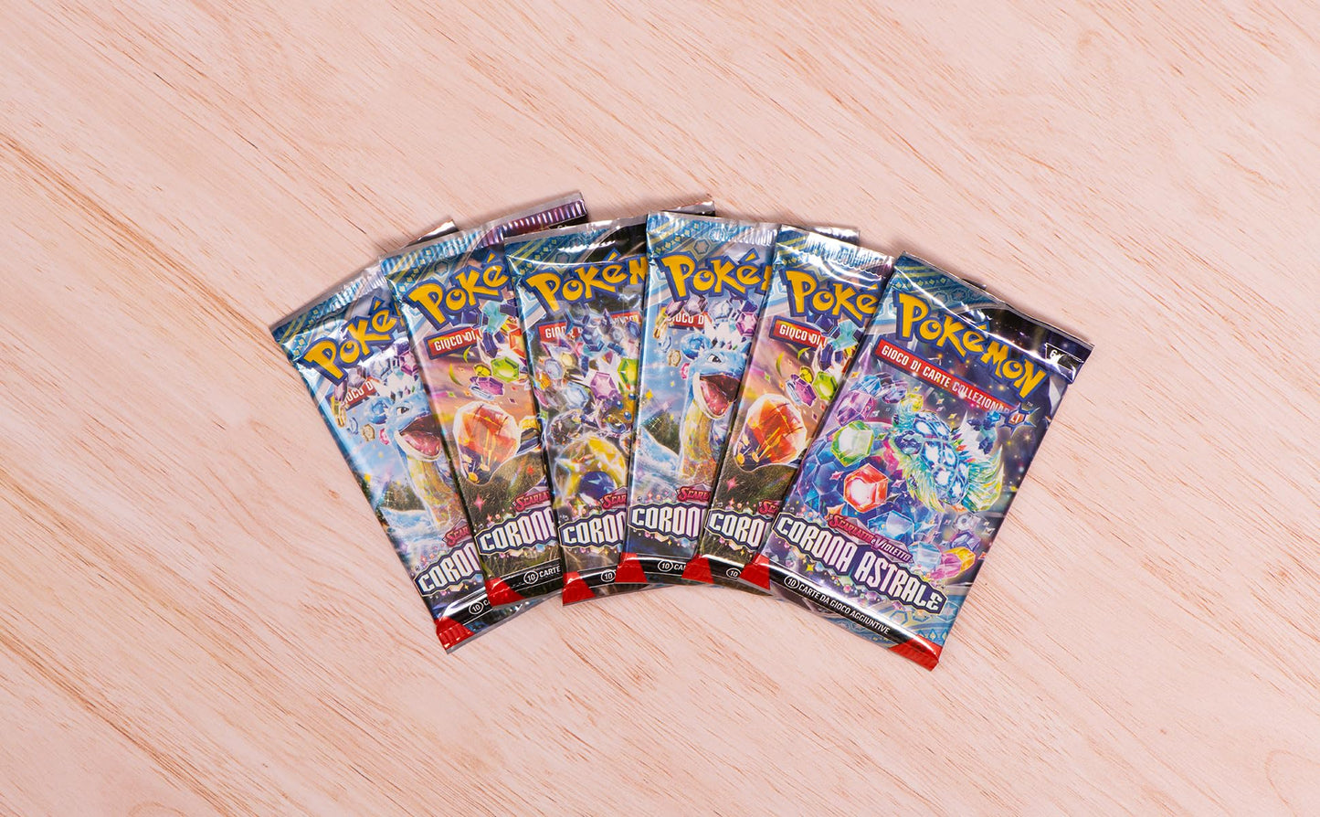 Pachet de expansiune Pokémon TCG: Scarlet și Violet - Astral Crown (Șase pachete de expansiune) EXCLUSIV AMAZON