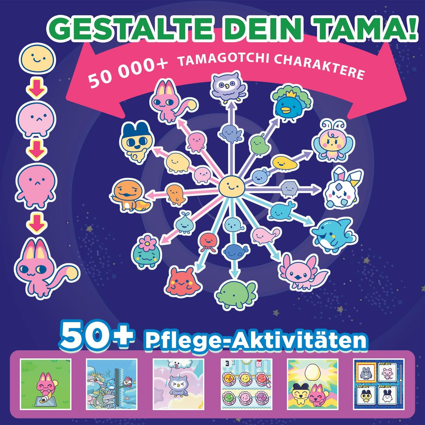 Tamagotchi Paradise Erde Animal Virtual, 6+ ani (germană)