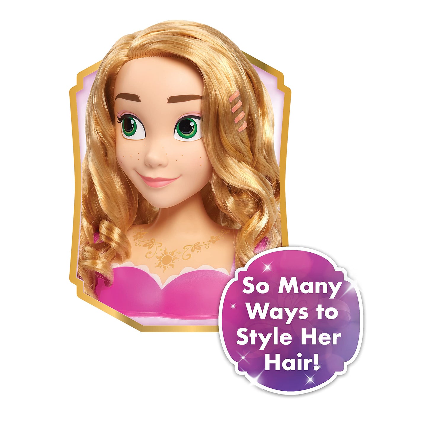 Rapunzel cu păr blond, set de joc de 10 piese, jucărie pentru copii de la 3 ani - Just Play