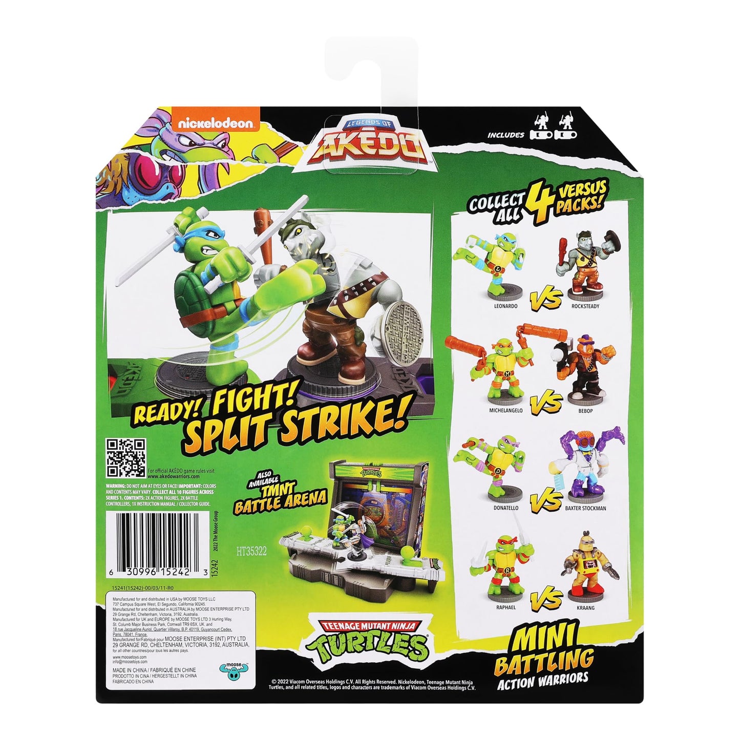 Akedo Testoasele Ninja, Mini Războinici de Bătălie Donatello vs Baxter Stockman