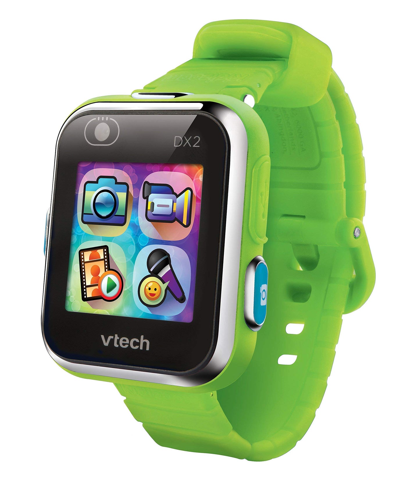 Ceas inteligent VTech KidiZoom DX2 verde – Ceas pentru copii cu touchscreen, două camere pentru selfie-uri – Potrivit pentru copii de 5-12 ani
