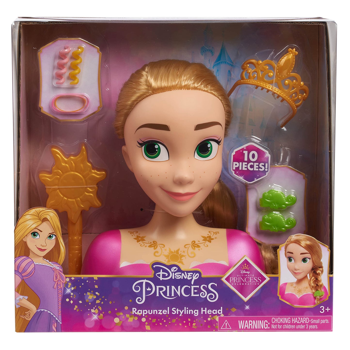 Rapunzel cu păr blond, set de joc de 10 piese, jucărie pentru copii de la 3 ani - Just Play
