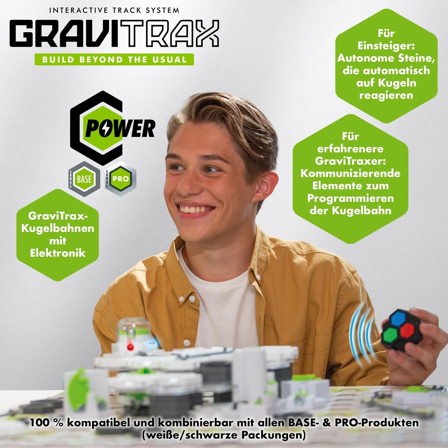 Ravensburger GraviTrax Power Element Lever 26186 - extensie electronică pentru pista cu bile - jucărie de construcție pentru copii de la 8 ani