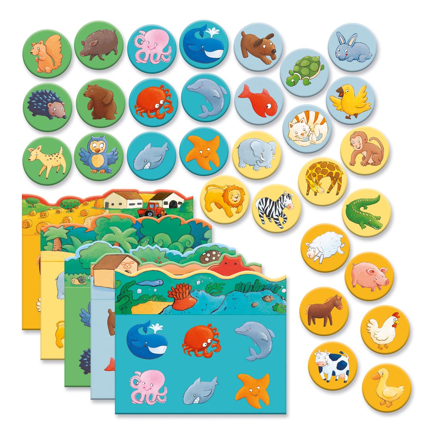 Djeco - Jocuri educative, Lotus, animale, multicolor (DJ08120)