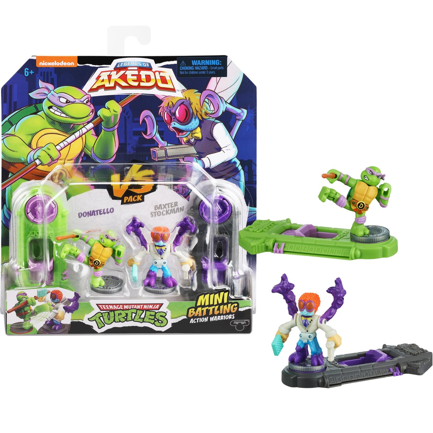 Akedo Testoasele Ninja, Mini Războinici de Bătălie Donatello vs Baxter Stockman