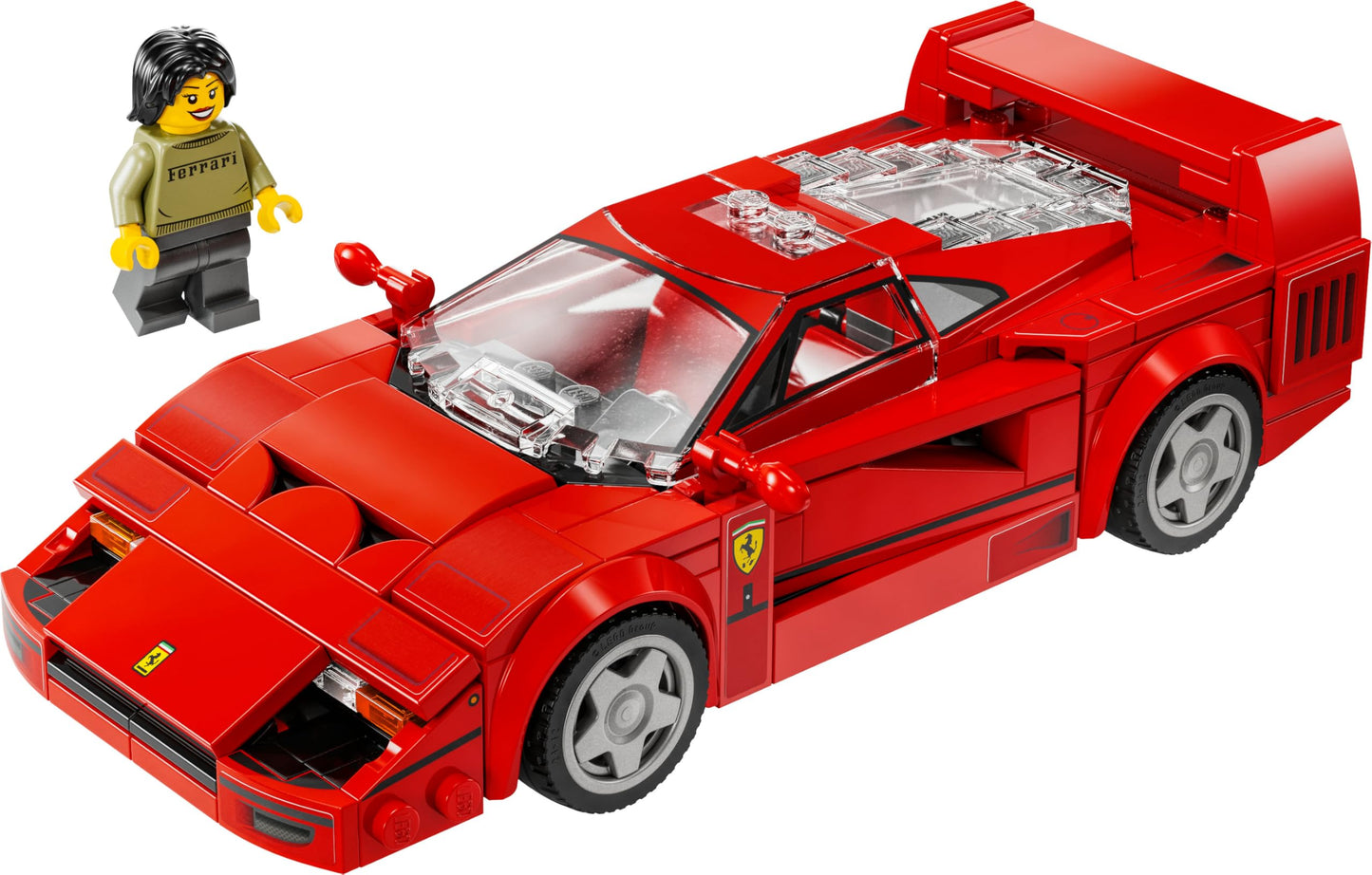 LEGO Speed Champions Ferrari F40, set de construcție cu mașină de jucărie și figurina șofer, cadou pentru copii 76934